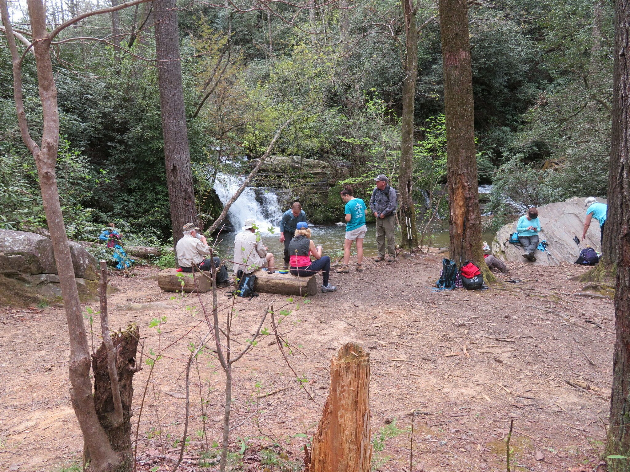 Lunch at Licklog Falls.