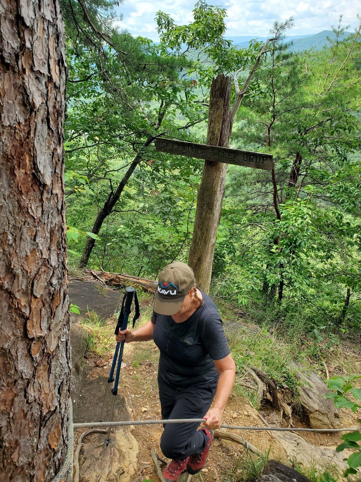 Climbing out of Big Rock is tough. . .  right Lynn?