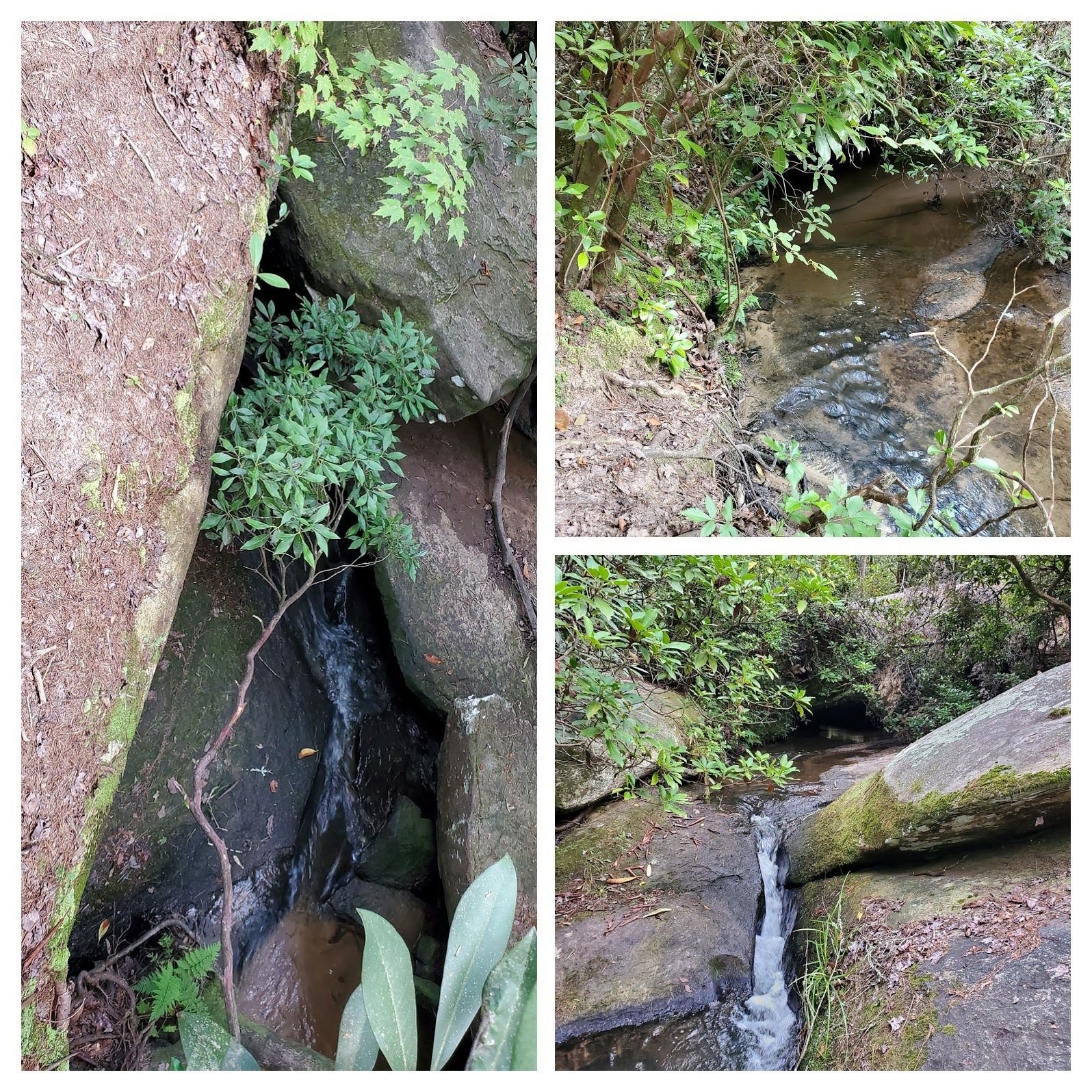 The natural granite bridge (lower right) is not very obvious, but here are some photos around it.