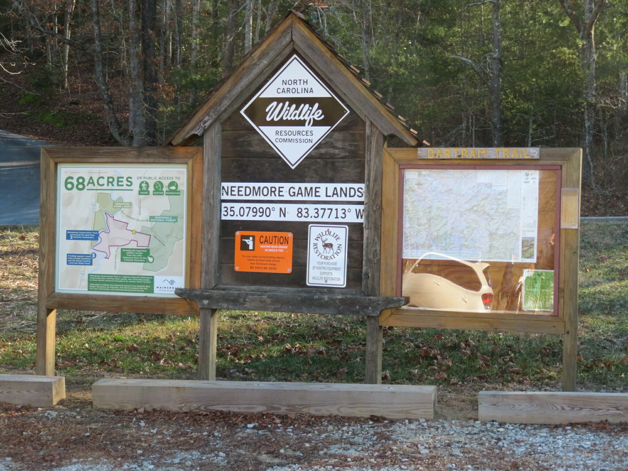 A nice kiosk and parking area today.