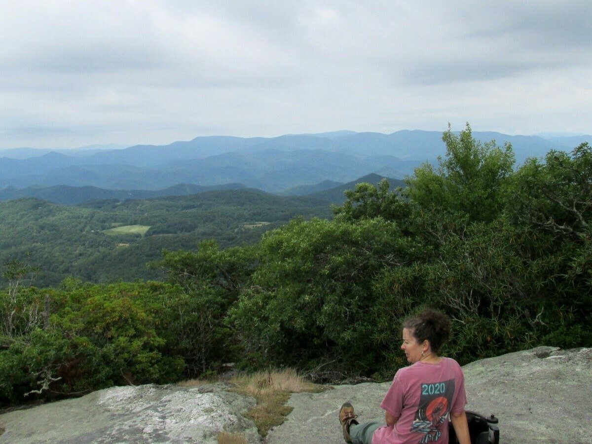 Heather enjoying the view.