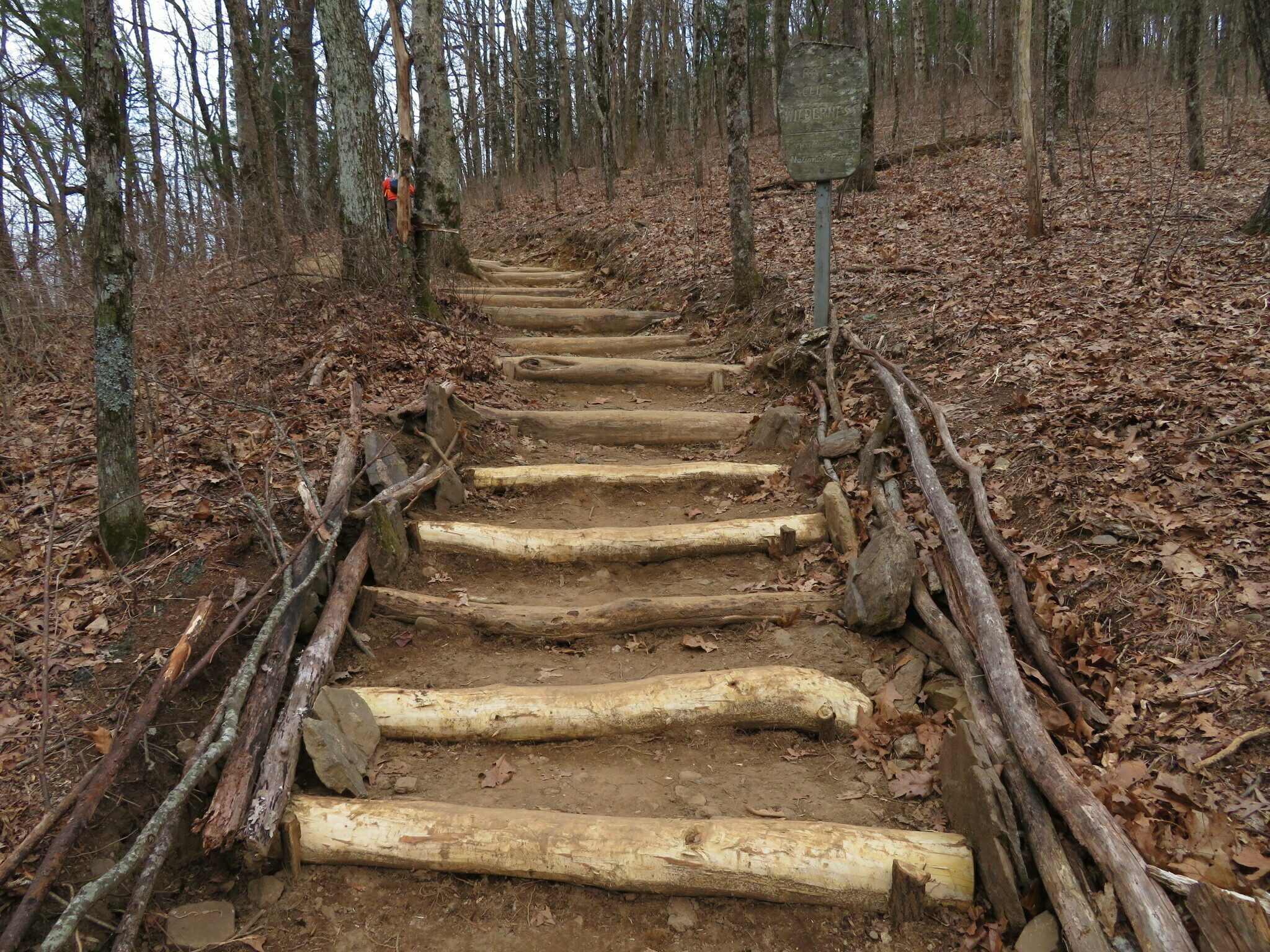 Trail maintenance at the start of our hike.