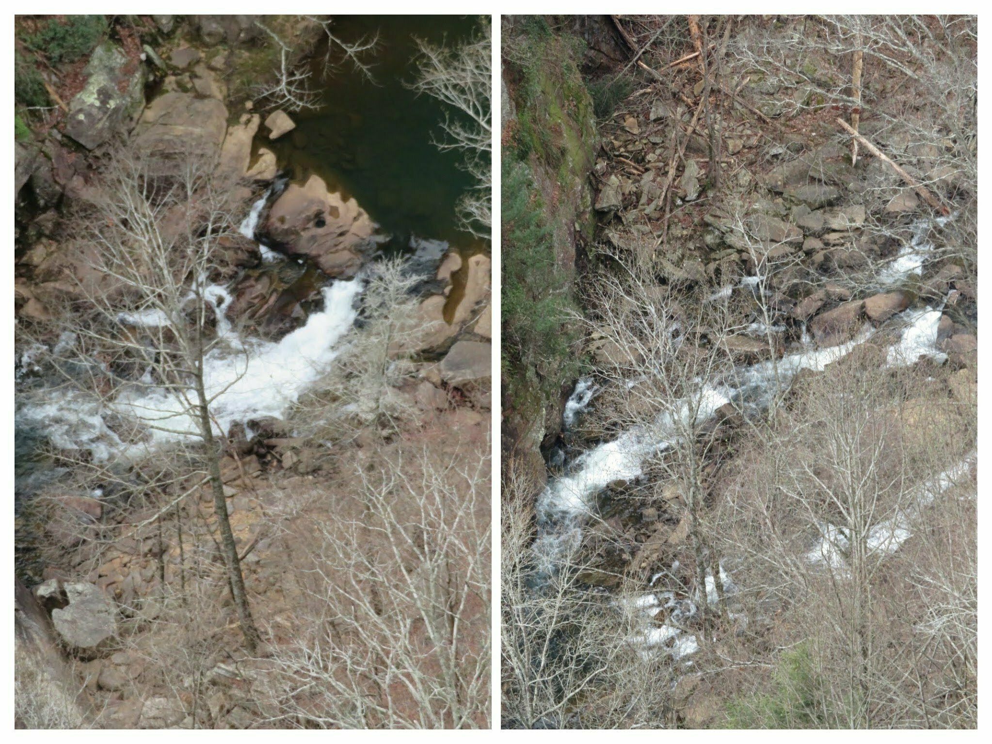 A couple of cascades viewed from Inspiration Point.