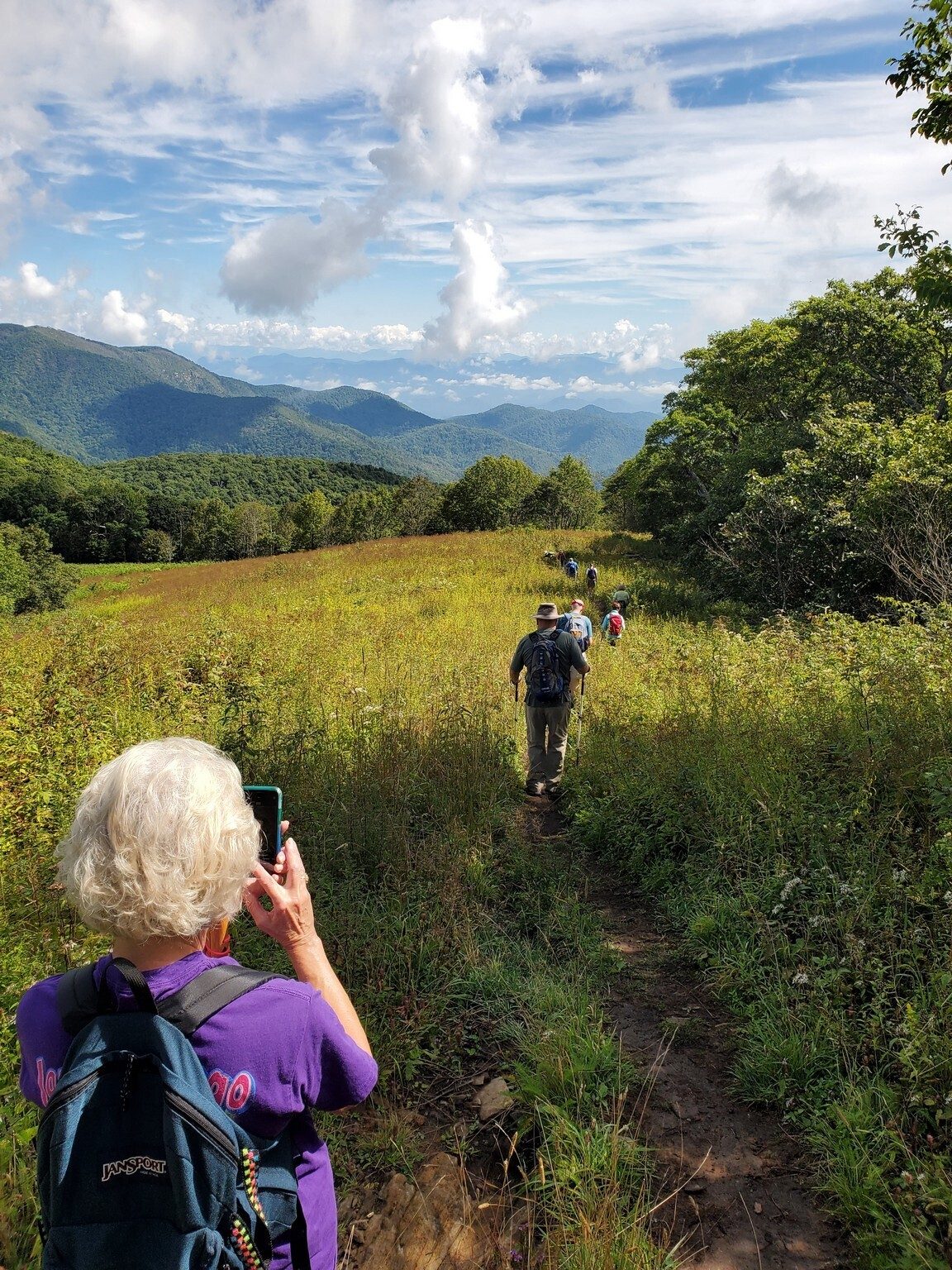Headed down Siler Bald.  Another beautiful view!