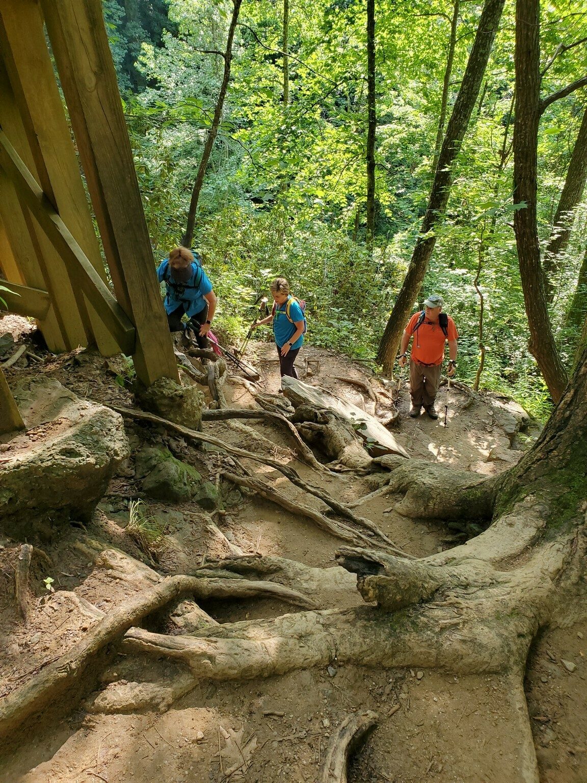 It was a bit of a scramble to climb up from the base of the falls.