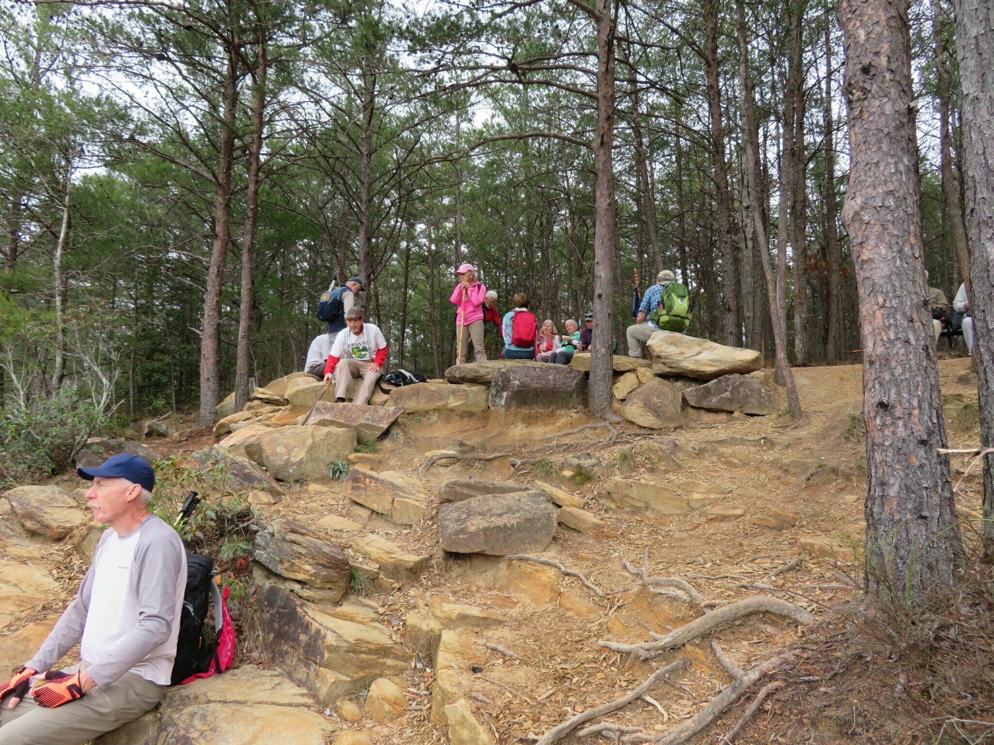 Munching at Inspiration Point.