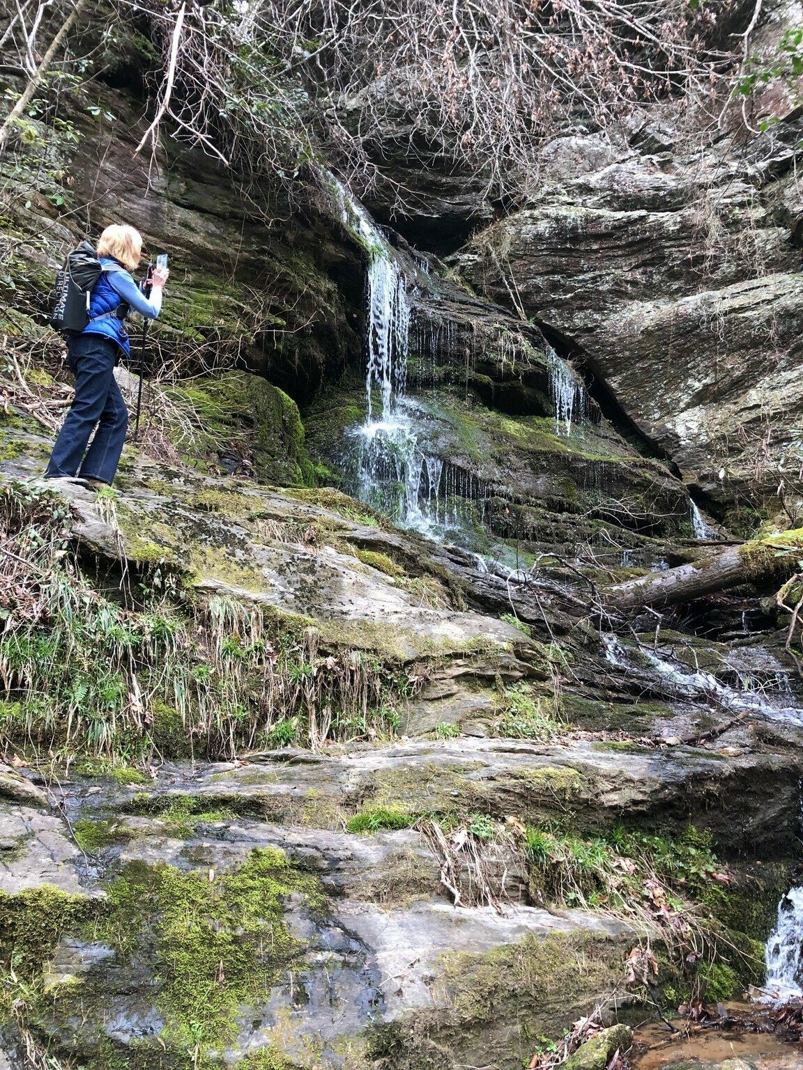 Inna checking out Homer Falls.