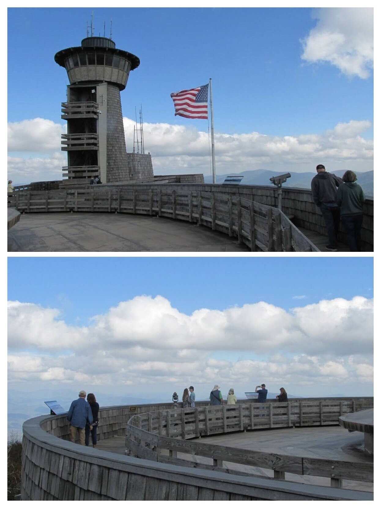 Views of the Brasstown Bald Observation Tower by Dick.