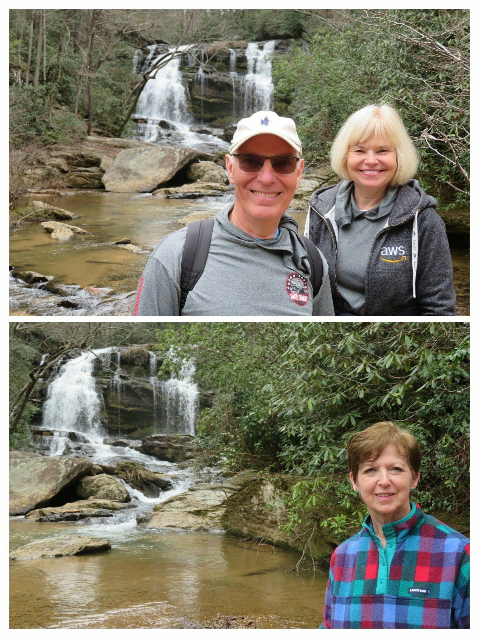 The Martin's and Jenny at Long Creek Falls.