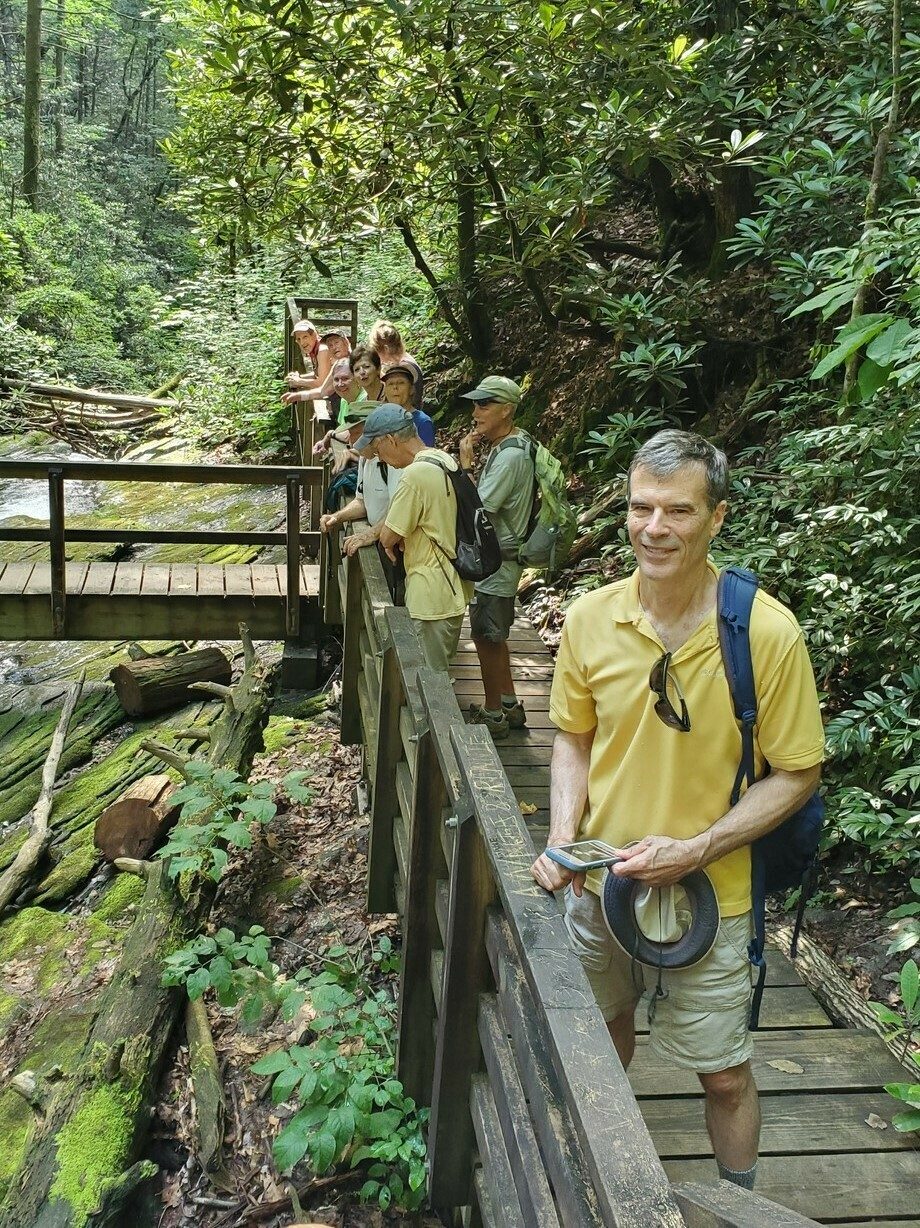 Just hanging around after reaching Martin Creek Falls.