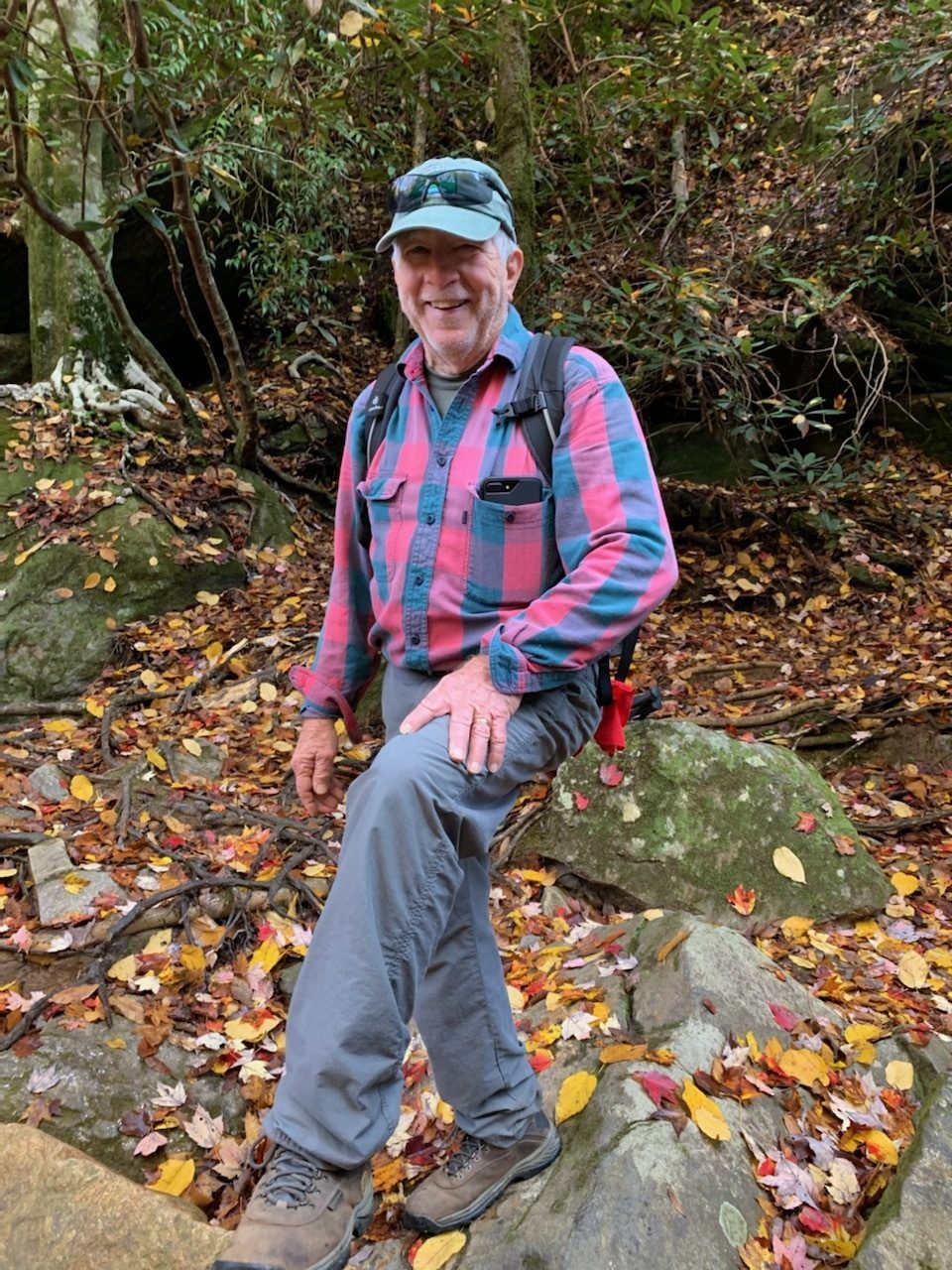 Now that's a happy hiker!