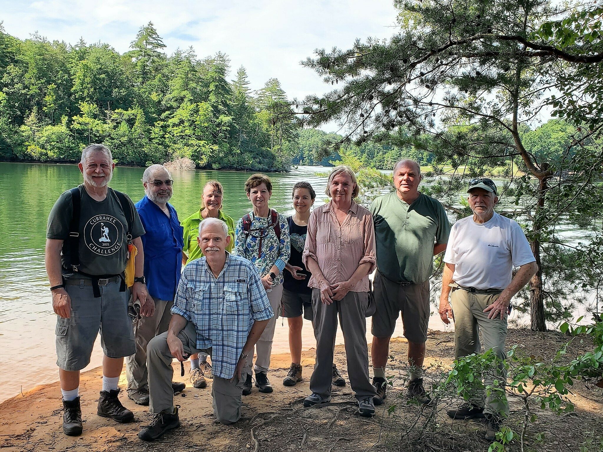 Today's Hikers (L-R): Bob, Gary, Renee, Mike, Jenny, Heather, Angela, John & Vic.