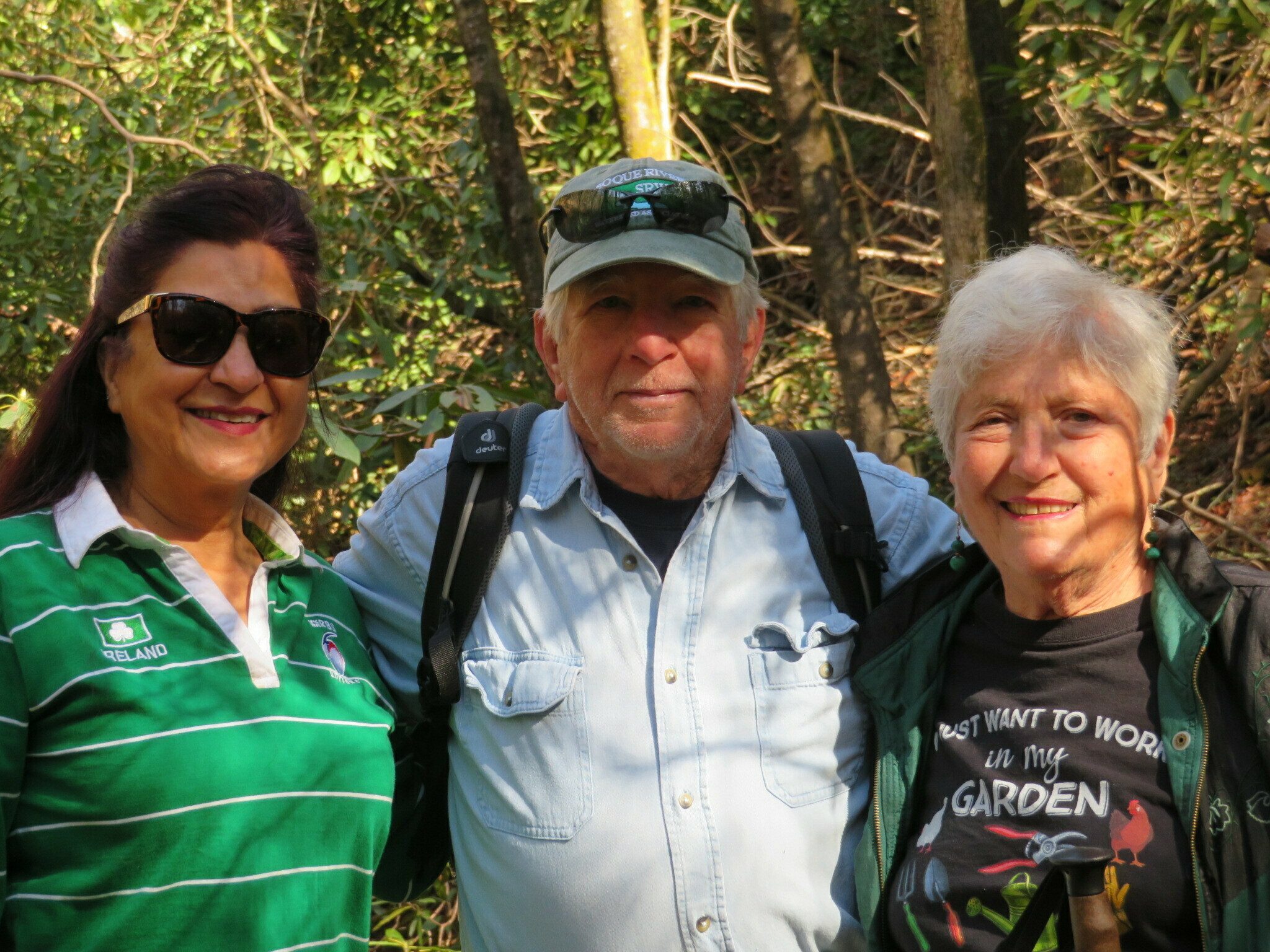 Trushna, Vic and Jeanne along the trail.