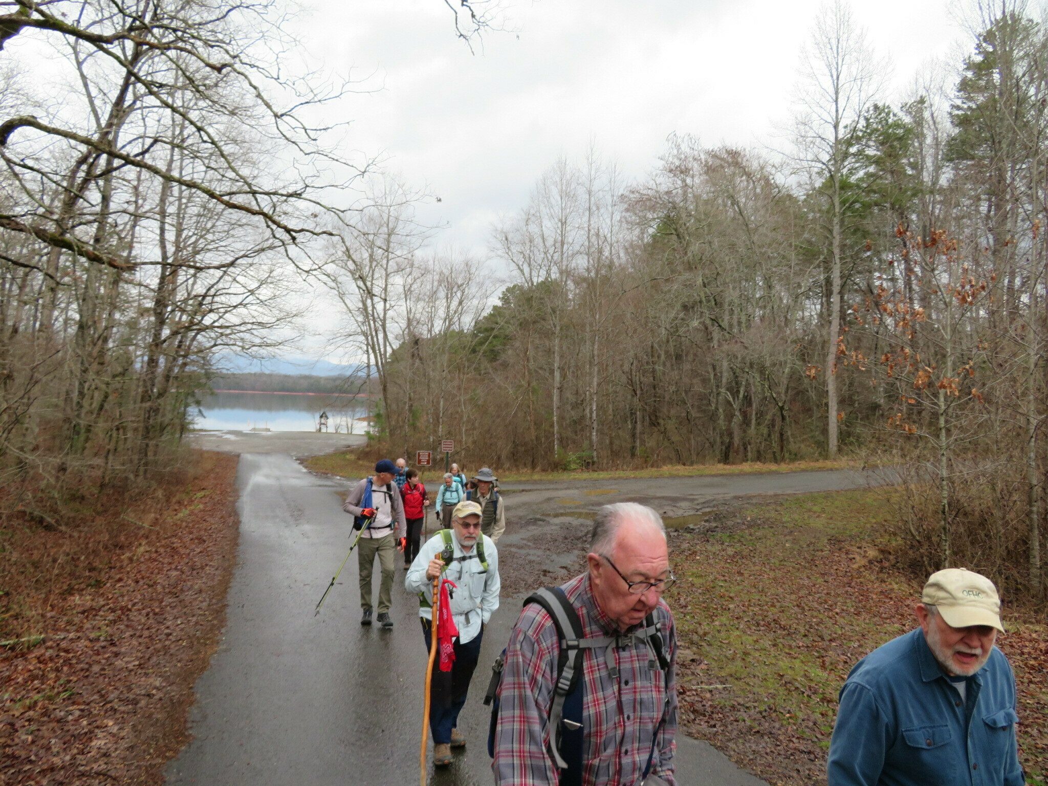 It's just a short walk up the park road to the hiking trailhead.