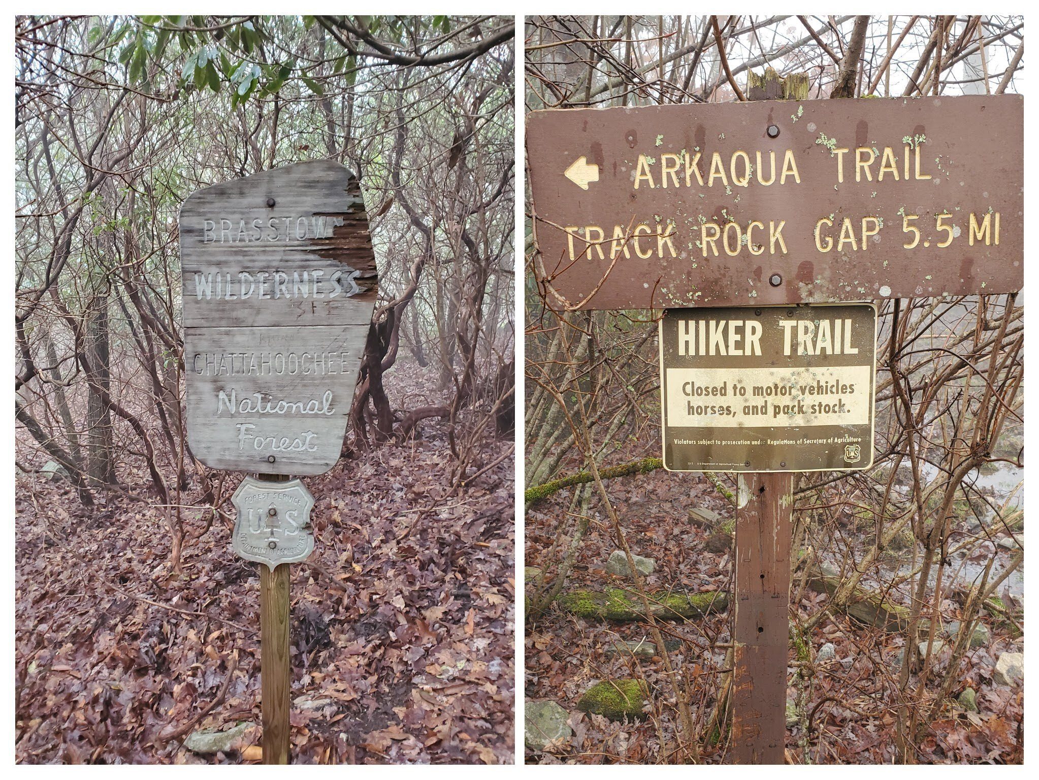This was it for trail signage.  No blazes either, but  then this is a wilderness, too.