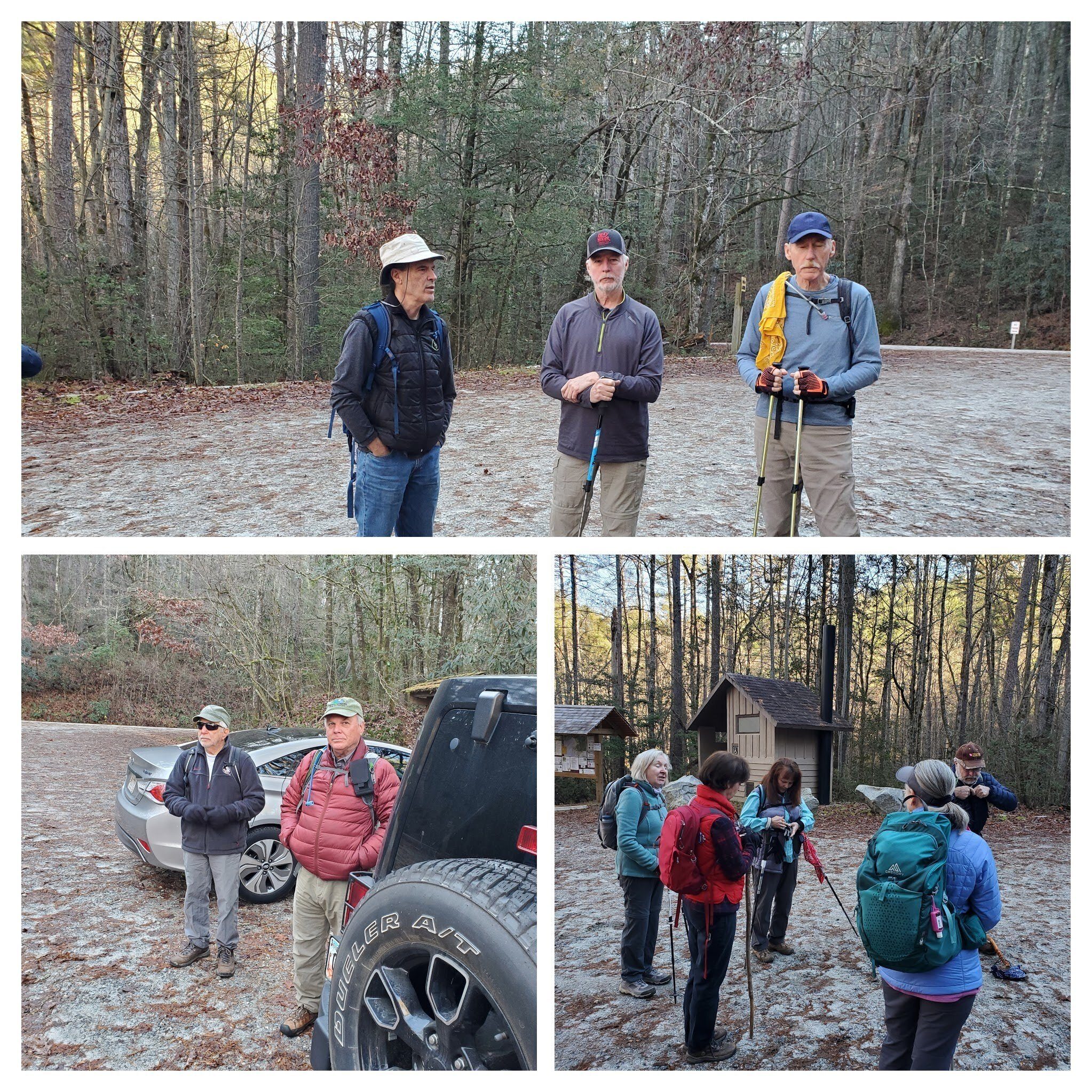 Getting ready at the Burrell's Ford trailhead.