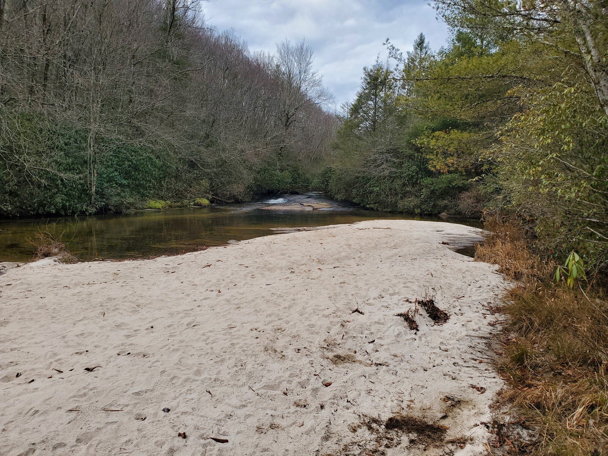 Sandy Pool Beach.  Apparently a favorite swimming spot in the summer.