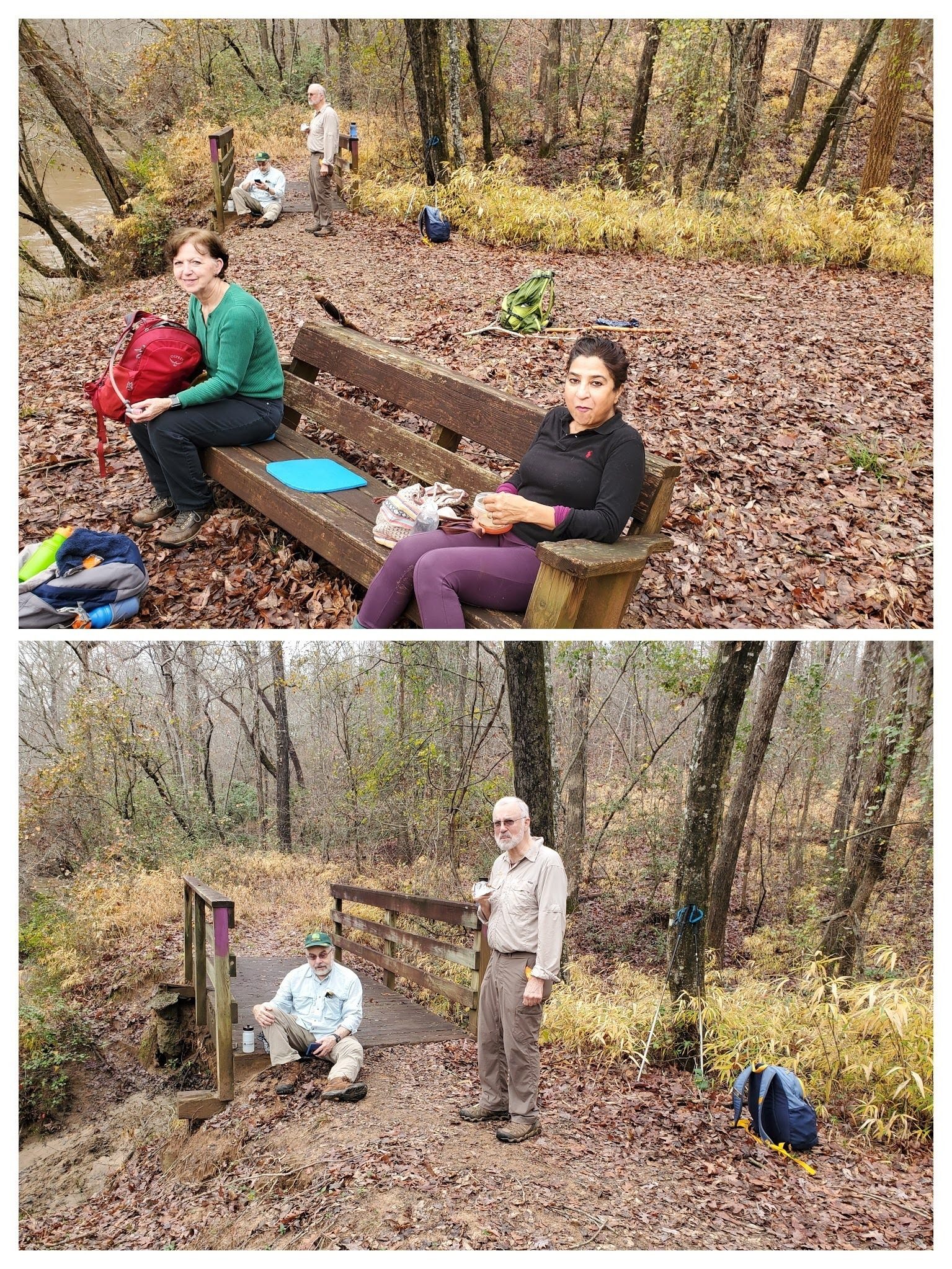 Break time along the North Fork of the Broad River.