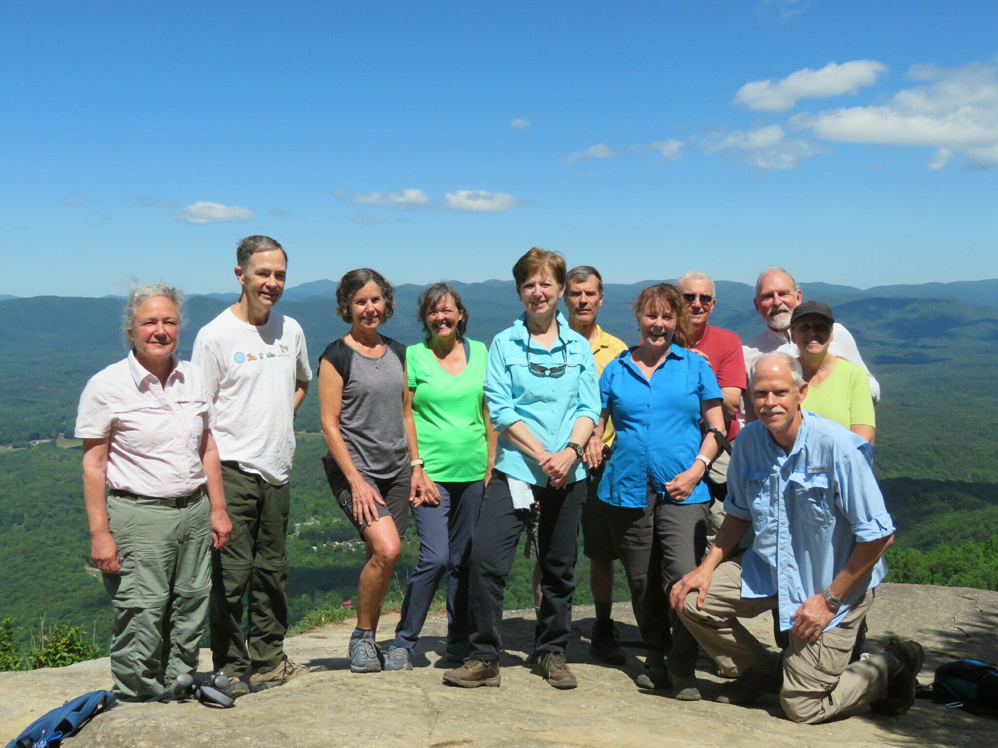 Todays hikers (L-R): Christine, Charles, Beth, Londa, Jenny, Gerald, Renee, Ray, Phil, Lynn & Mike