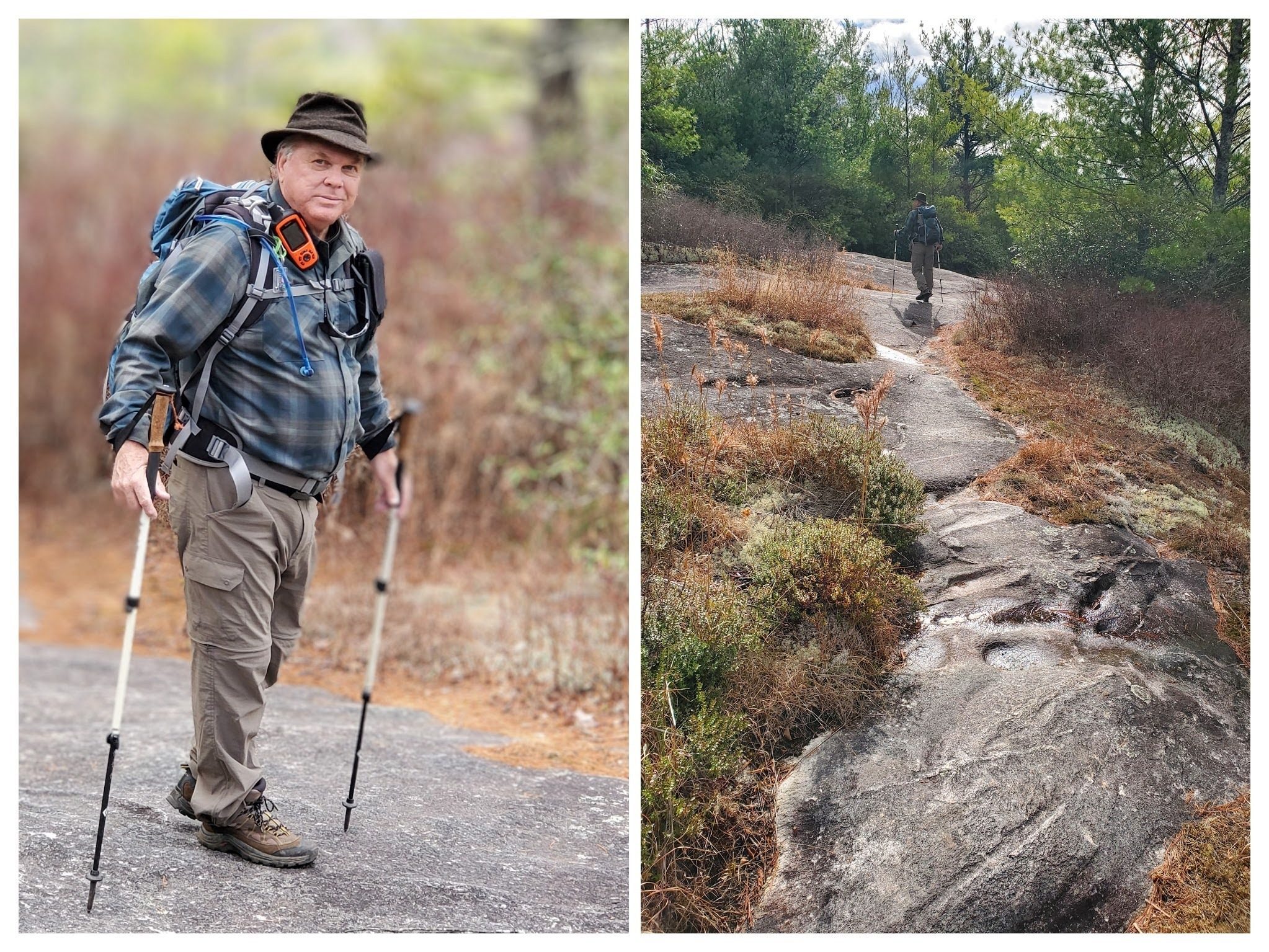 John Cape as he heads across Little Green Mountain.