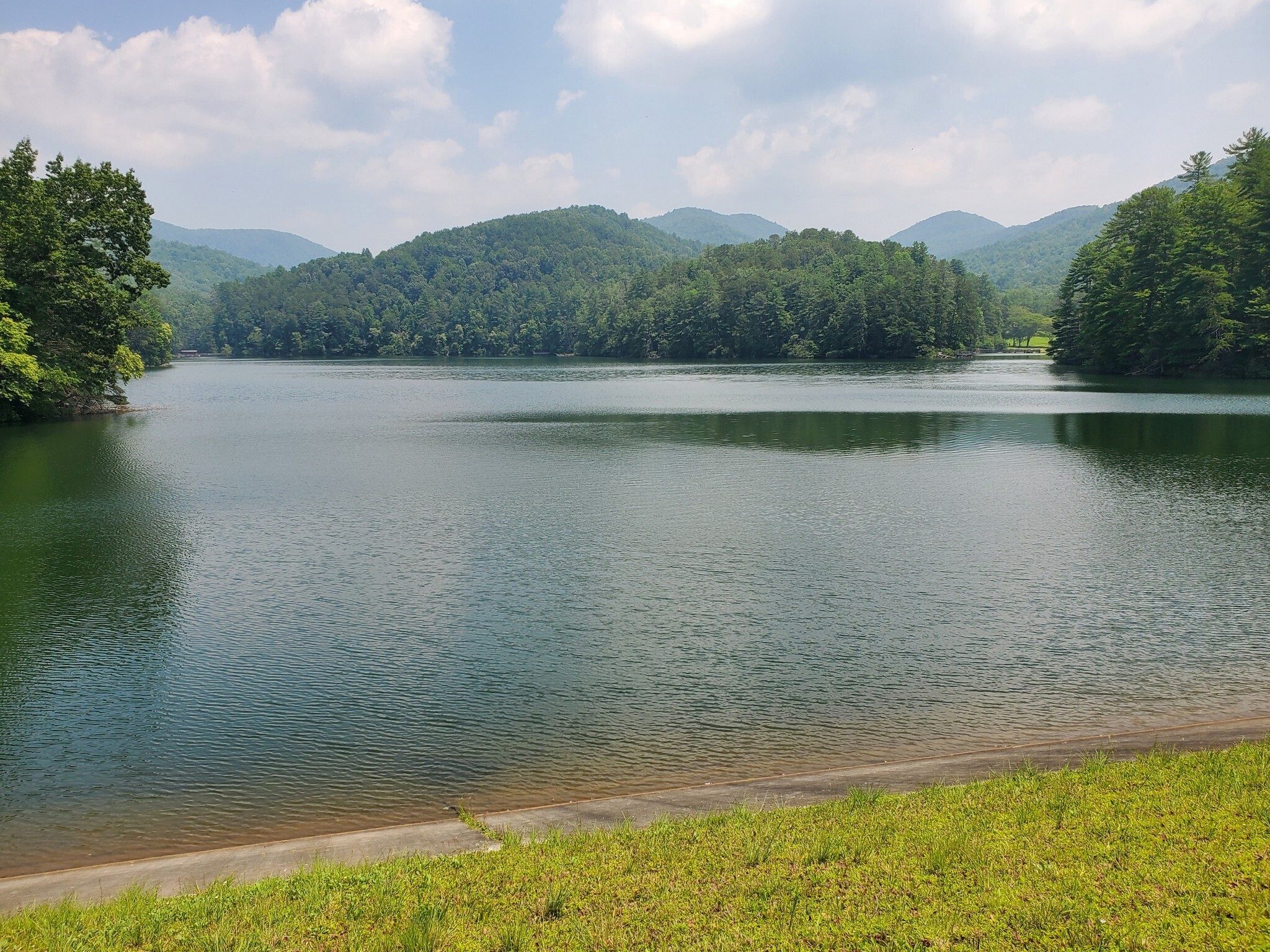 A final view of Unicoi Lake from the dam.