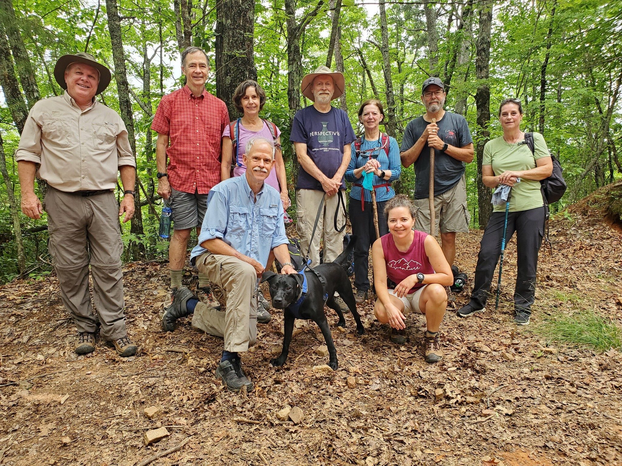 Independence Day Hikers (L-R): John, Charles, Beth, Mike, Traildog-Toby, Matt, Jenny, Heather, Jack & Shelia