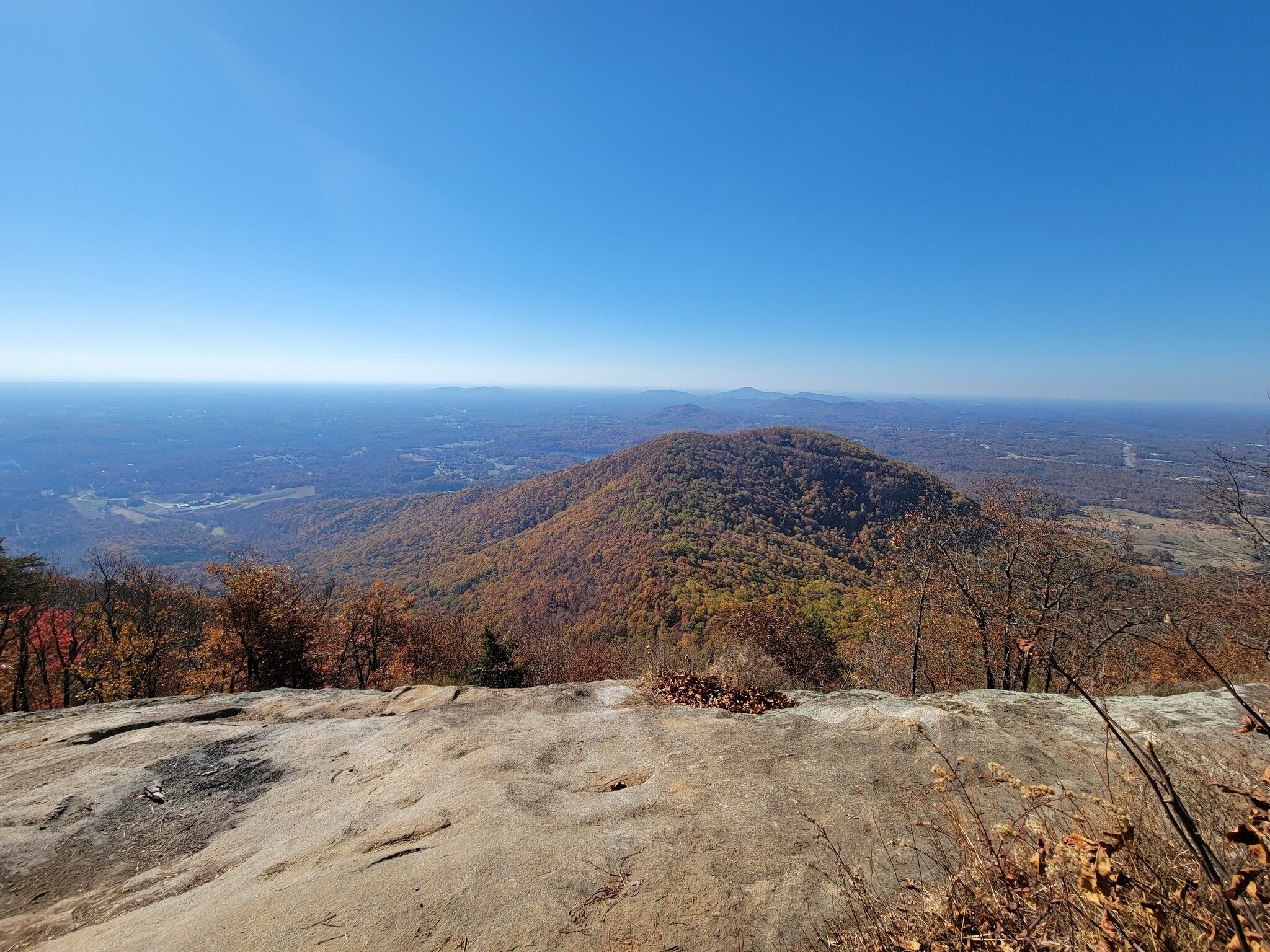 A classic view  from Mount Yonah to the southwest and across Pink Mountain
