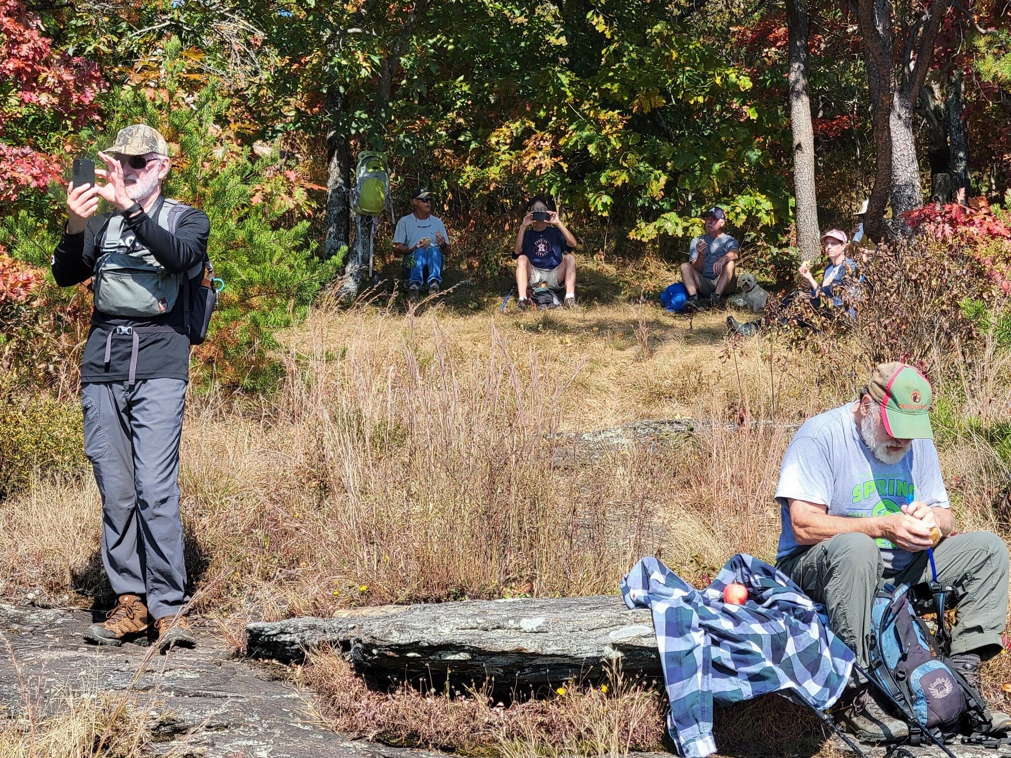 Lunch on the Cowrock Overlook.