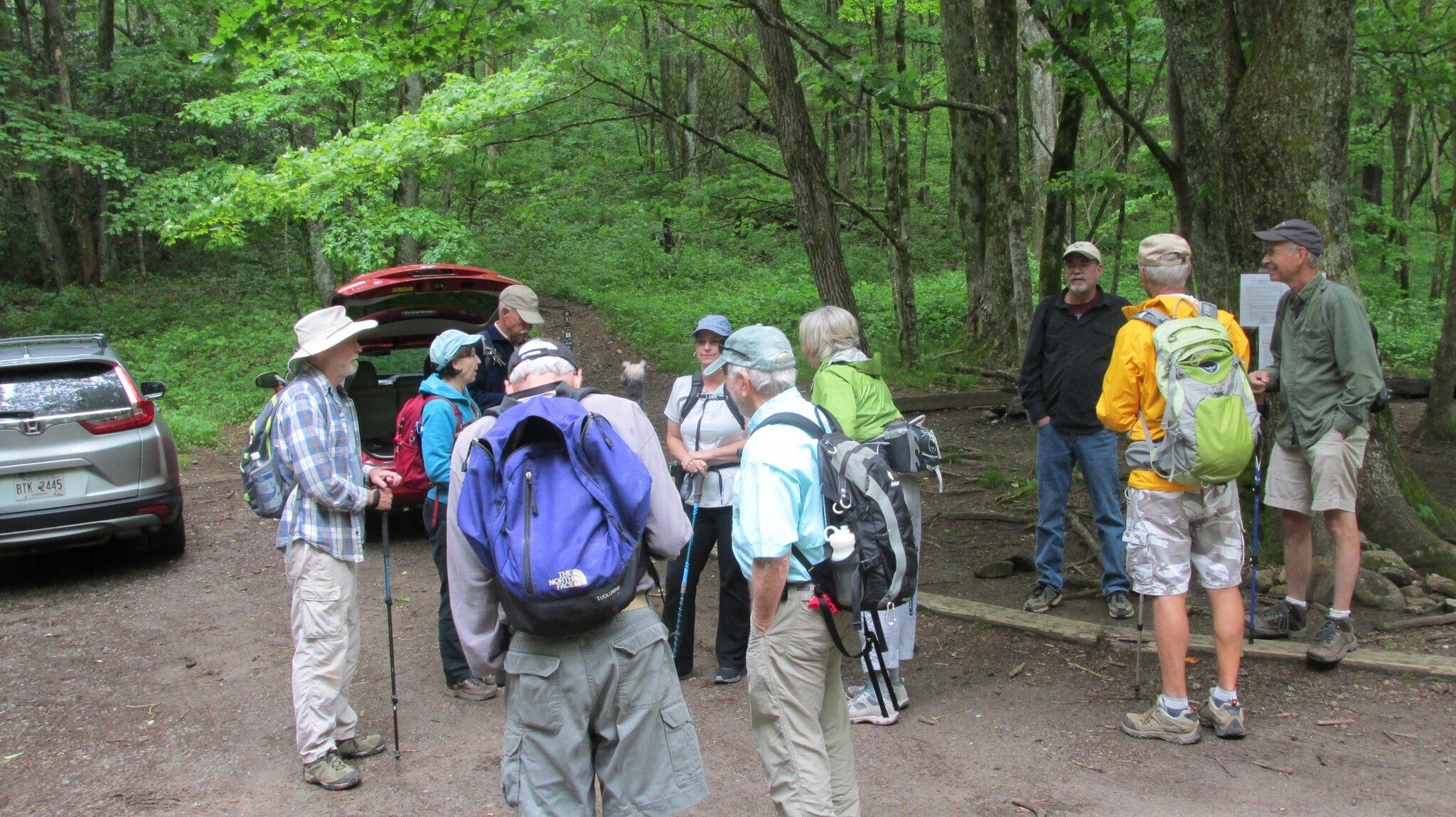 At the trailhead.