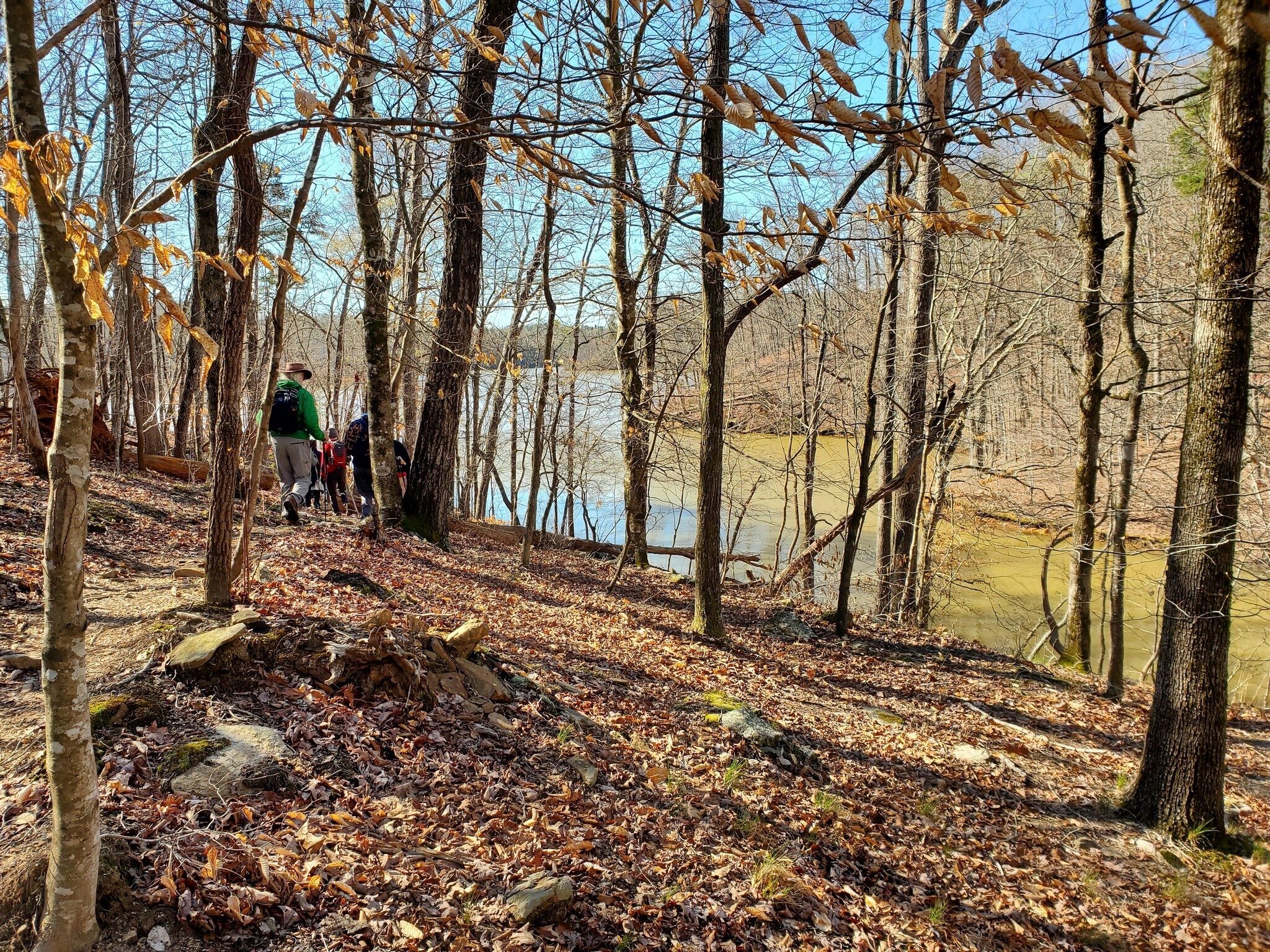 Our first view of the lake . . .  yep, a bit muddy, but this is the Chattahoochee River.