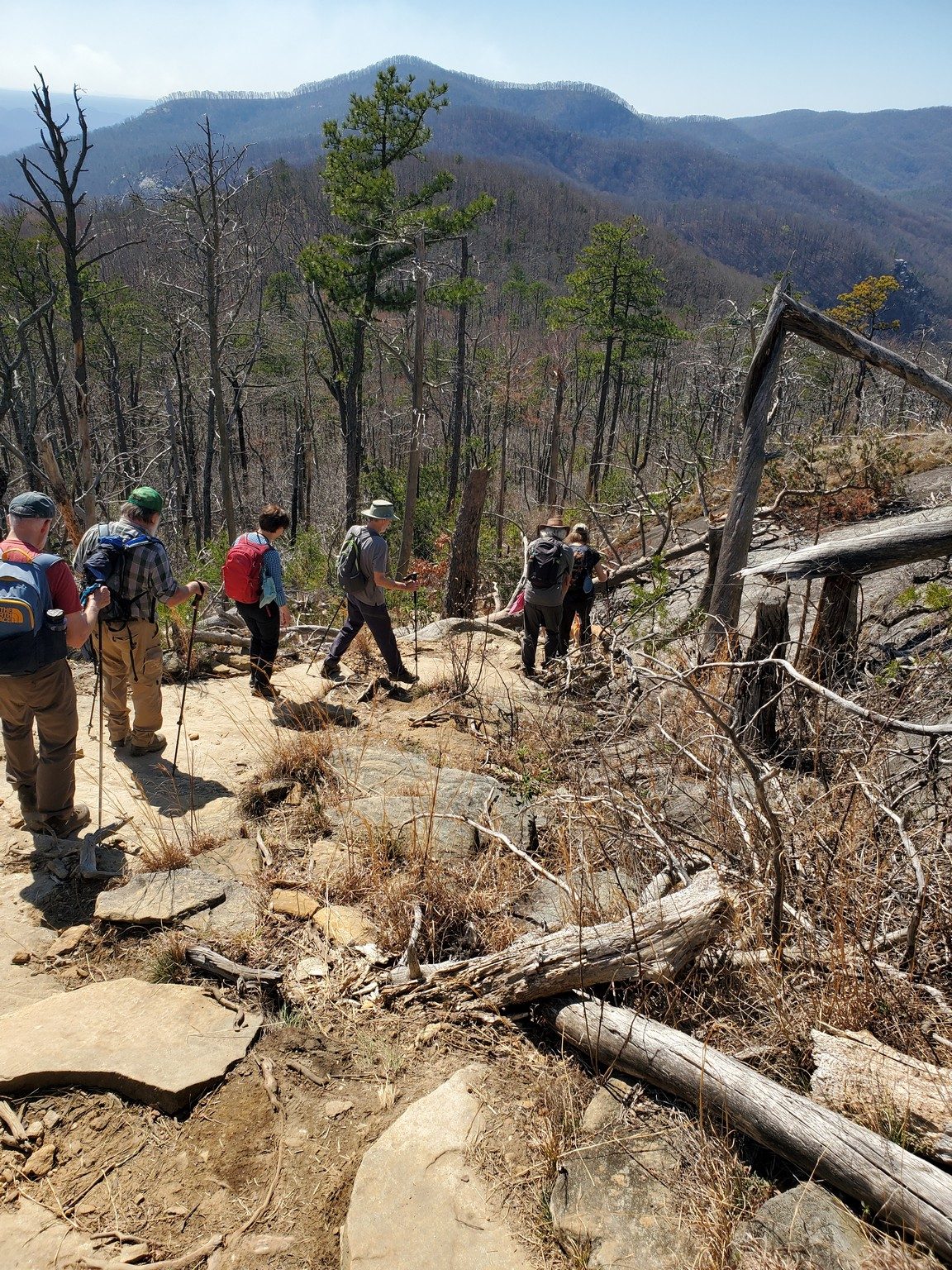 Headed down and off the summit.