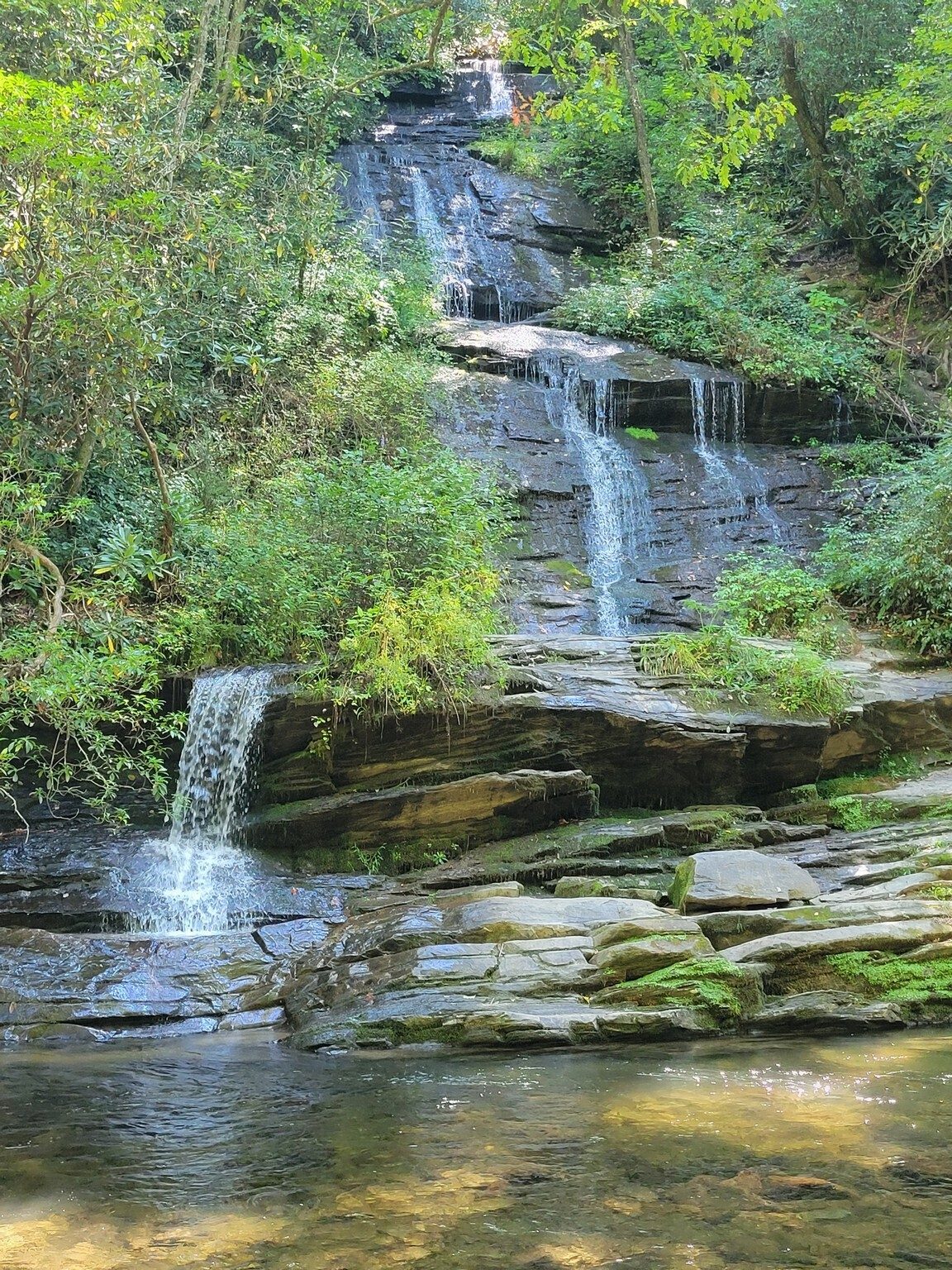 Tom Branch Falls at the end of our hike.