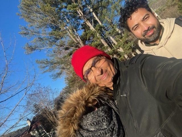 A Nadiq family hike photo . . . someone doesn't like to be cold!