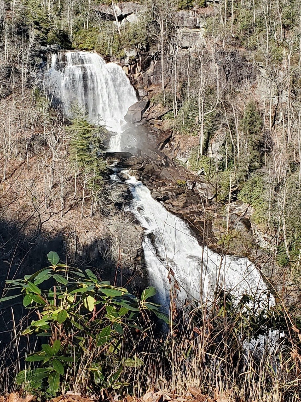 Whitewater Falls had a lot of water flowing over it from the recent rains.  One of the more beautiful falls in this region.