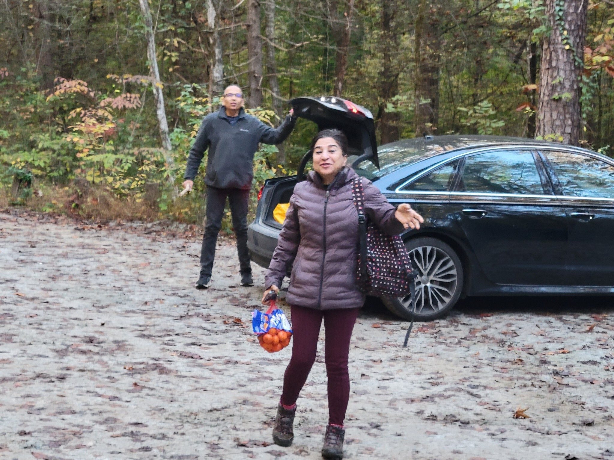 Hey, look who's hiking with us today . . . Shri and Trushna!