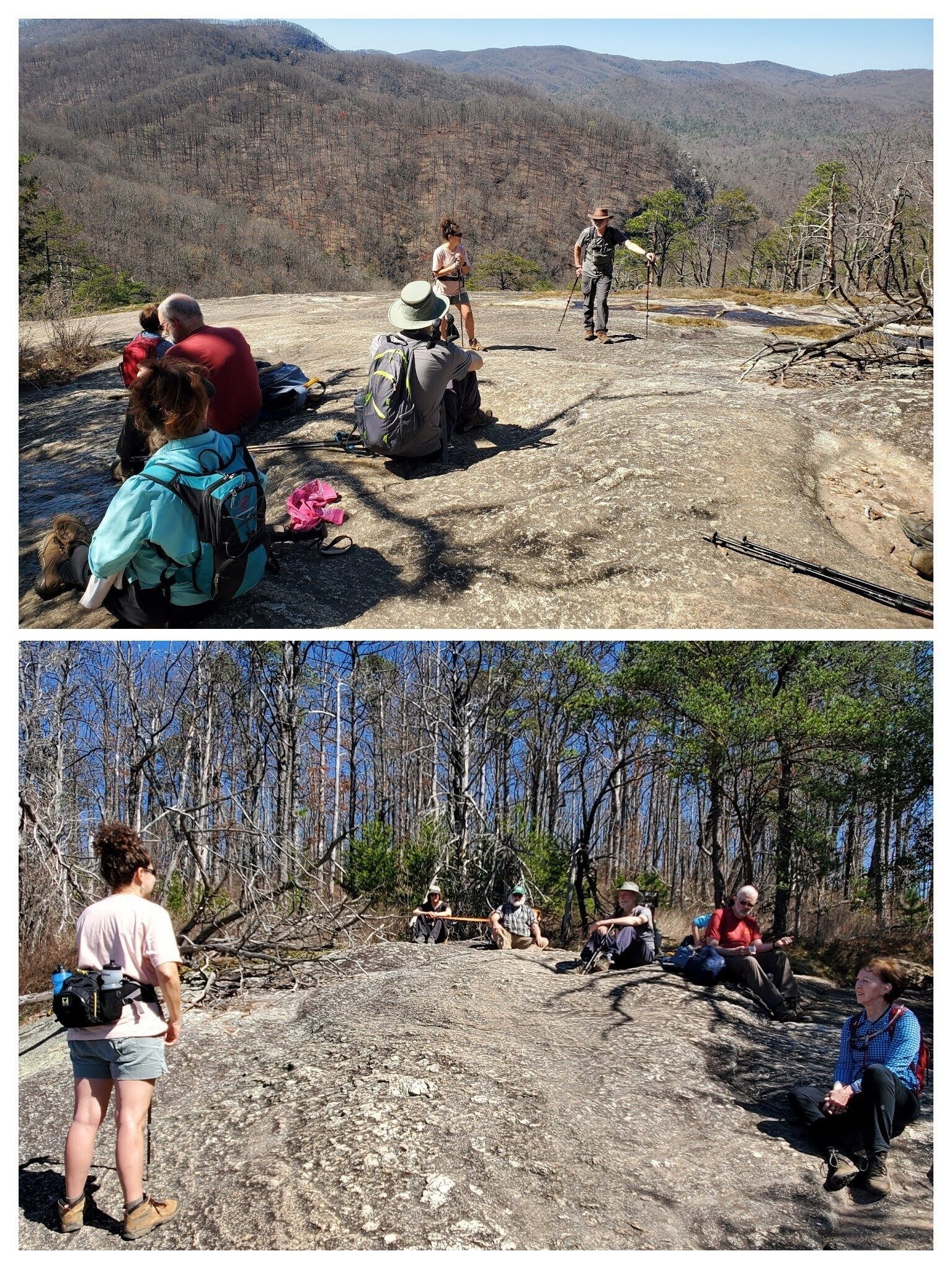 Taking another break on Governor's Rock.