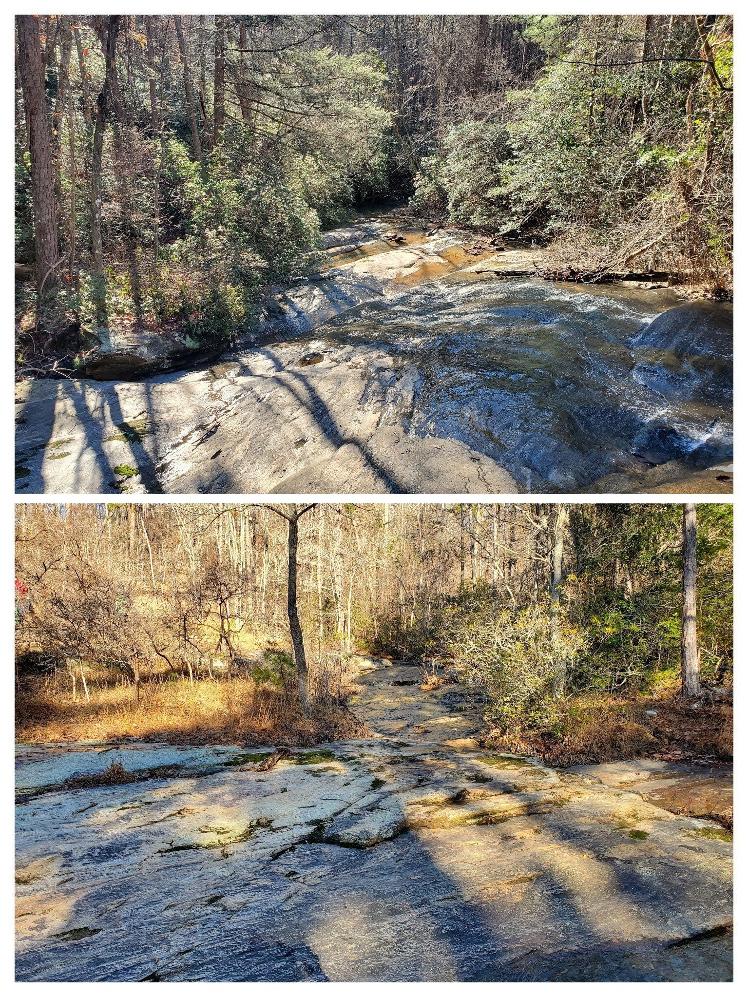 Looking below and above Mary Steele Falls.  Not a lot of water today.