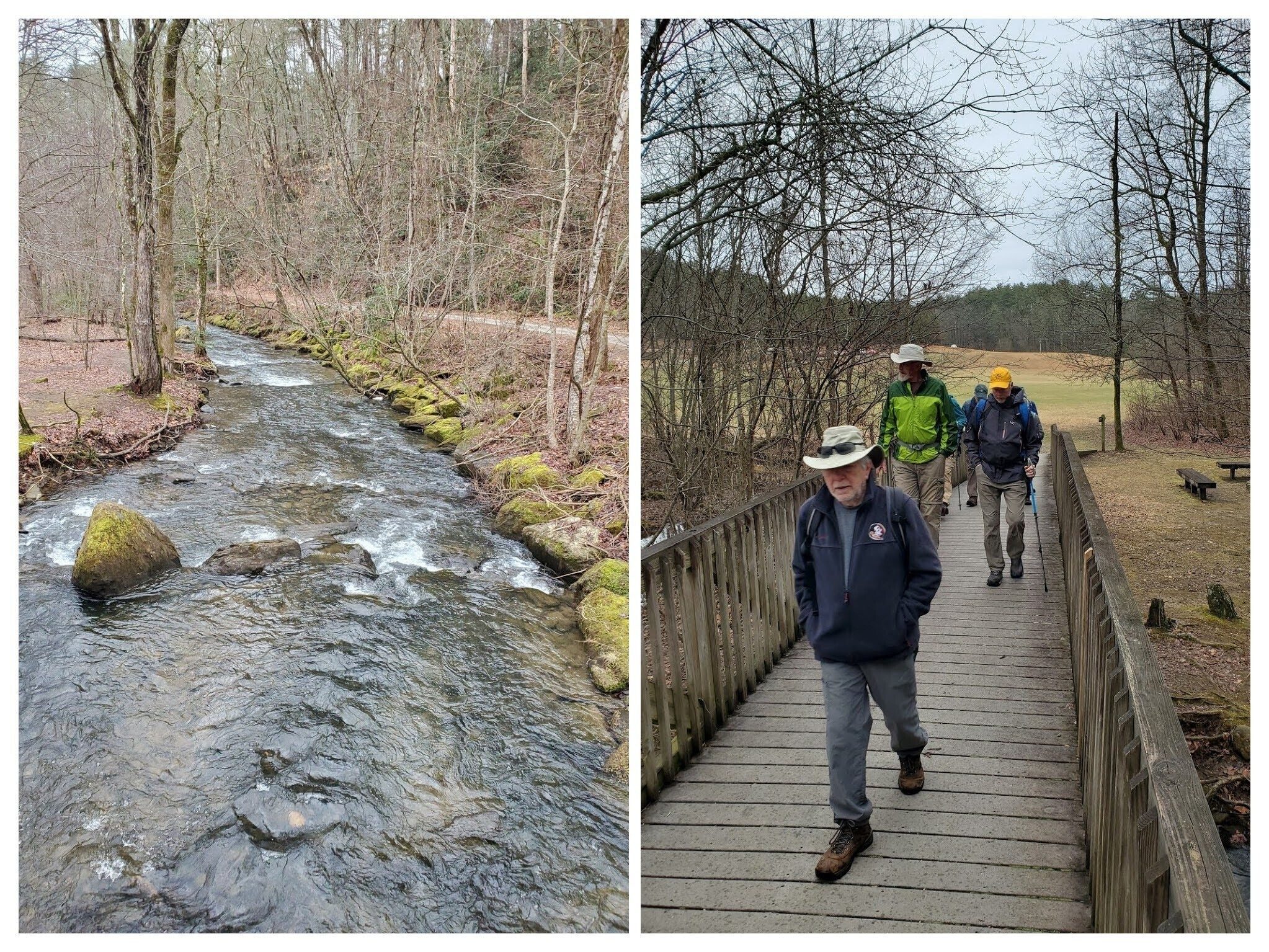 An initial crossing over Smith Creek at the start of the hike.