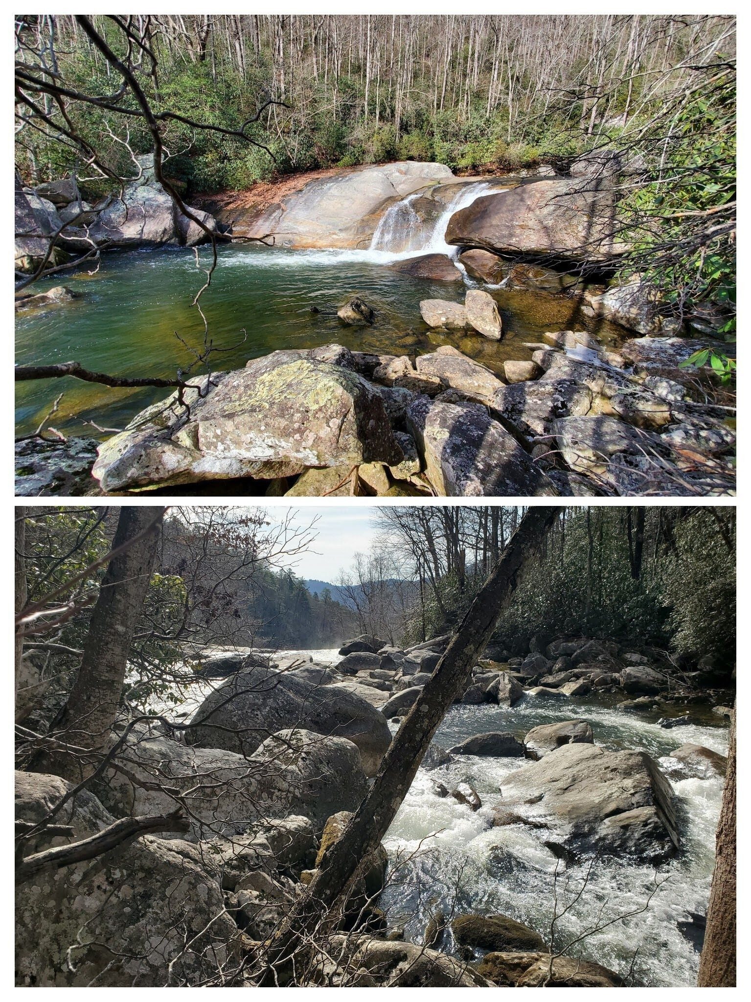 Just upstream of Windy Falls.