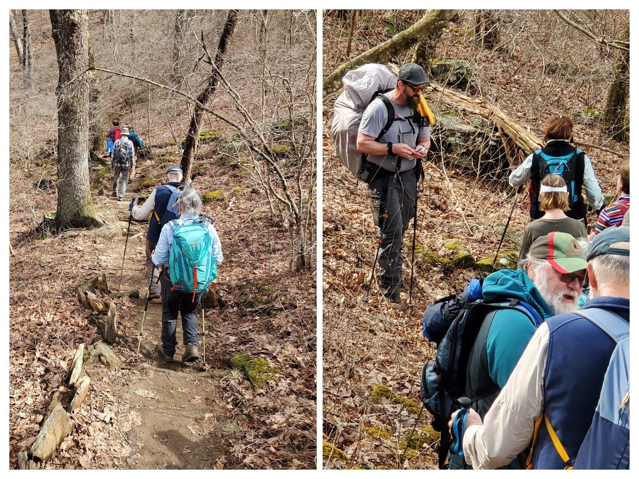 We're passing a few through hikers on our way down the AT.  This fellow was from Oklahoma.