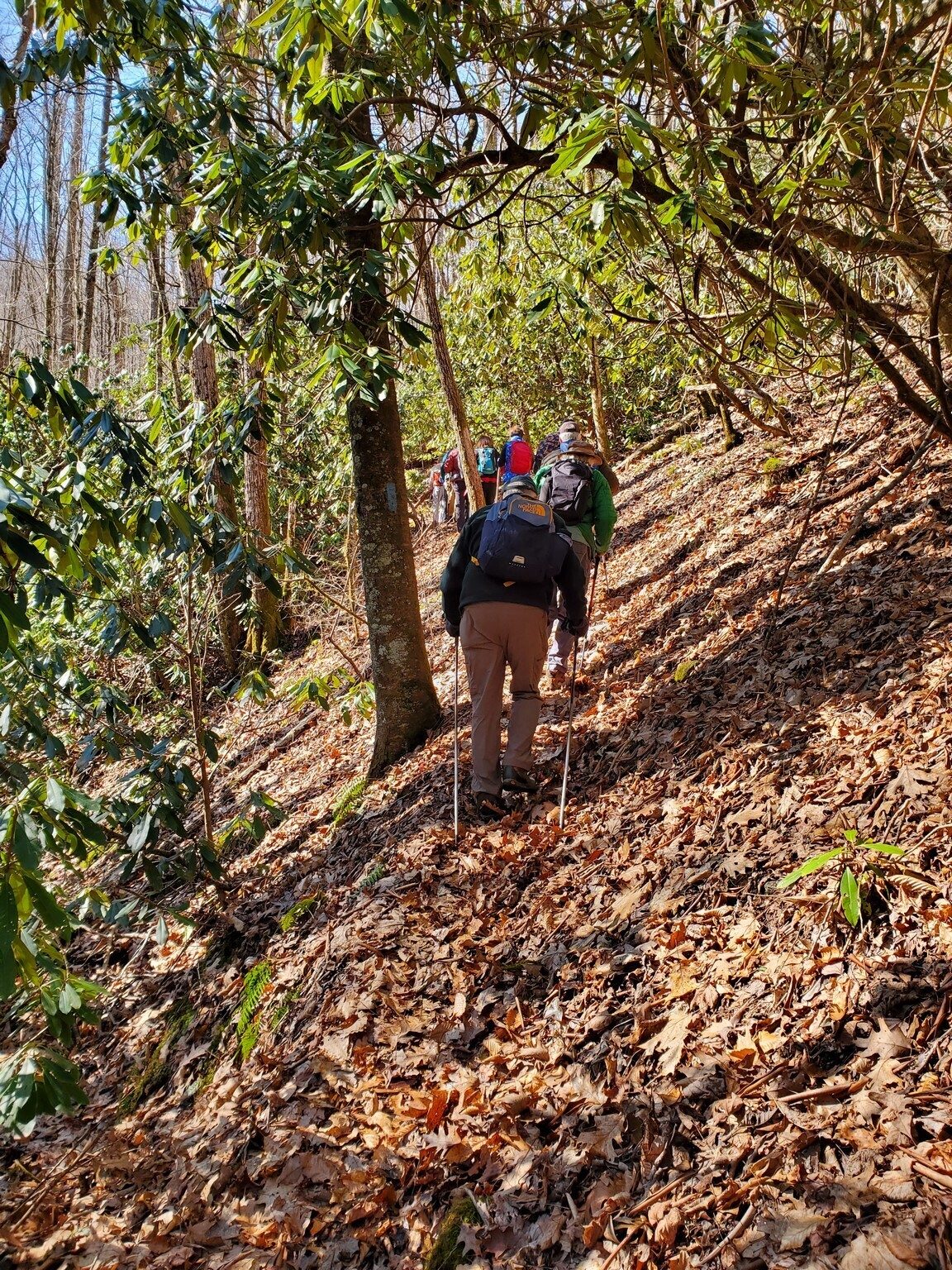 The trail got much drier, but steeper after we crossed the Nantahala River.