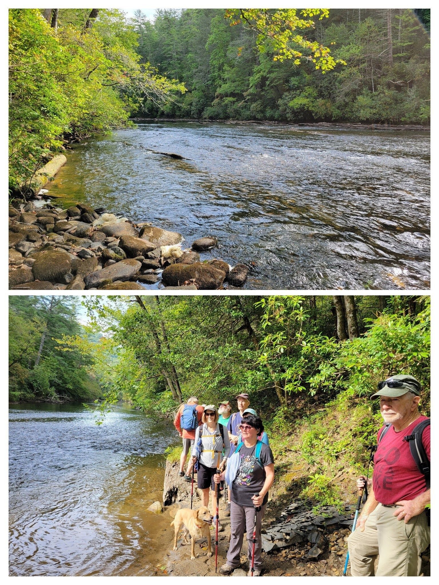 Checking out the Chattooga River before having lunch.
