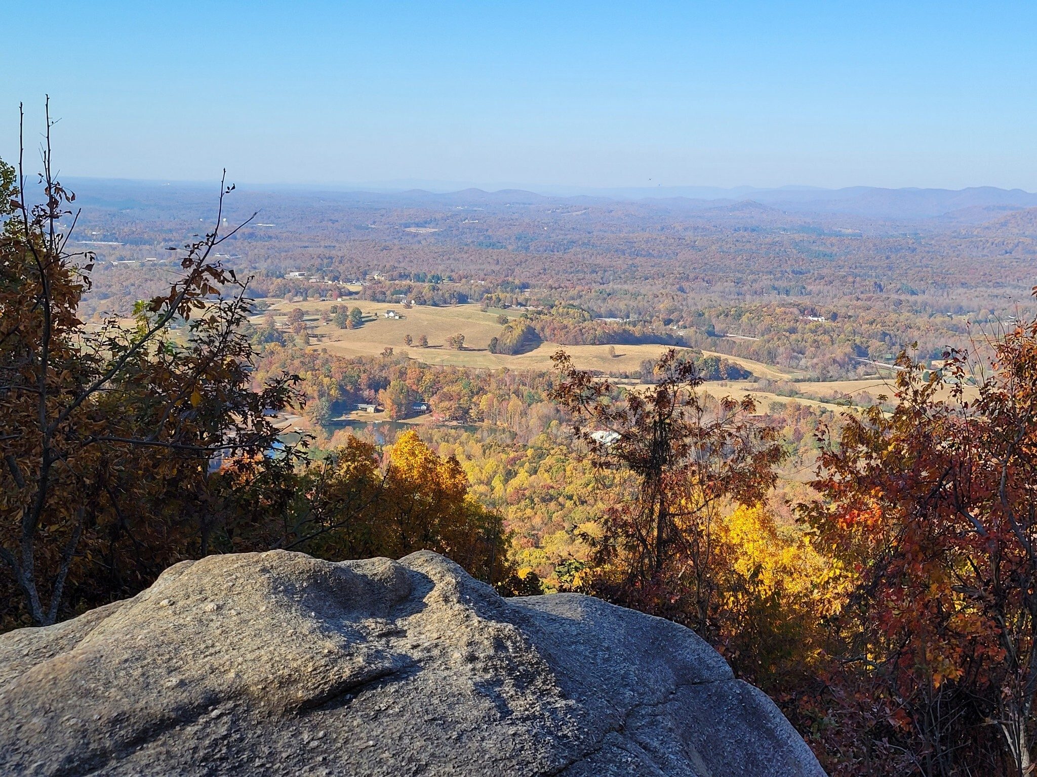 A nice view to the west from the old helicopter landing zone midway up the mountain.