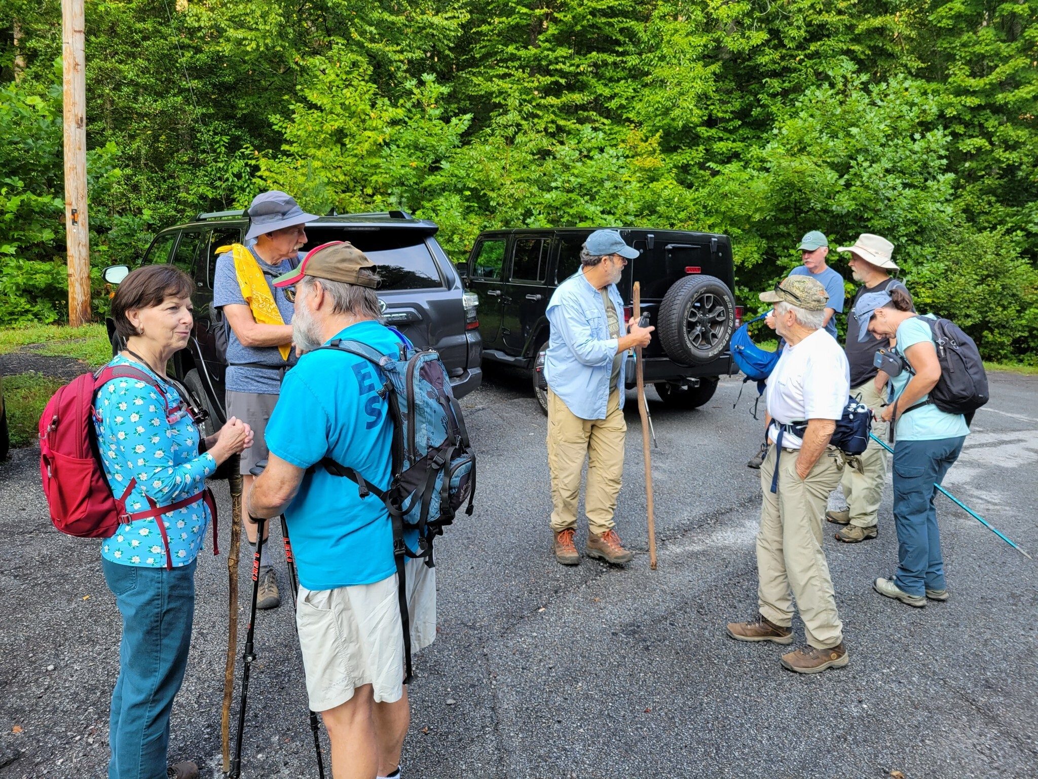 Getting an early start at the trailhead.