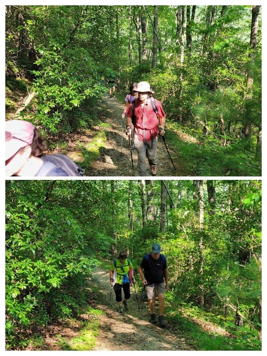 Headed out and up the Bear Hair Gap Trail.