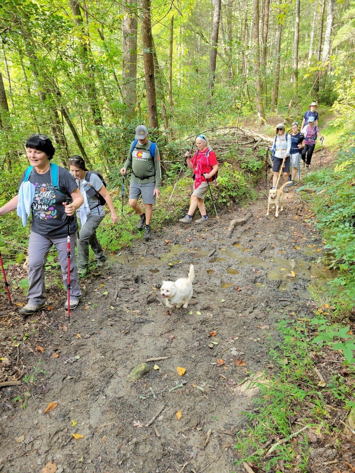 There were a few mud holes along the way, but Cutie Pie and Squirt didn't seem to care.