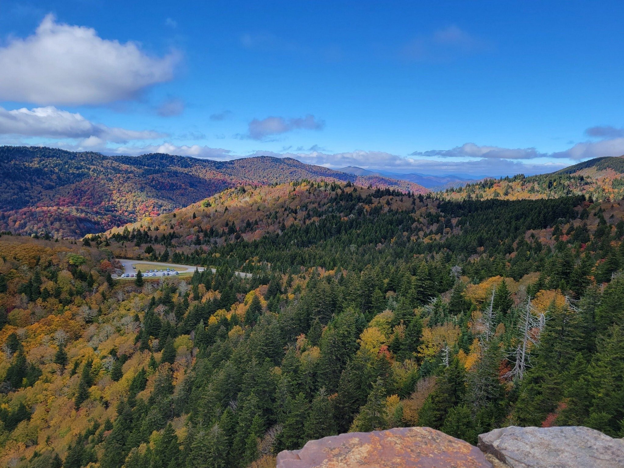 One of many great views looking northwest from Devil's Courthouse.