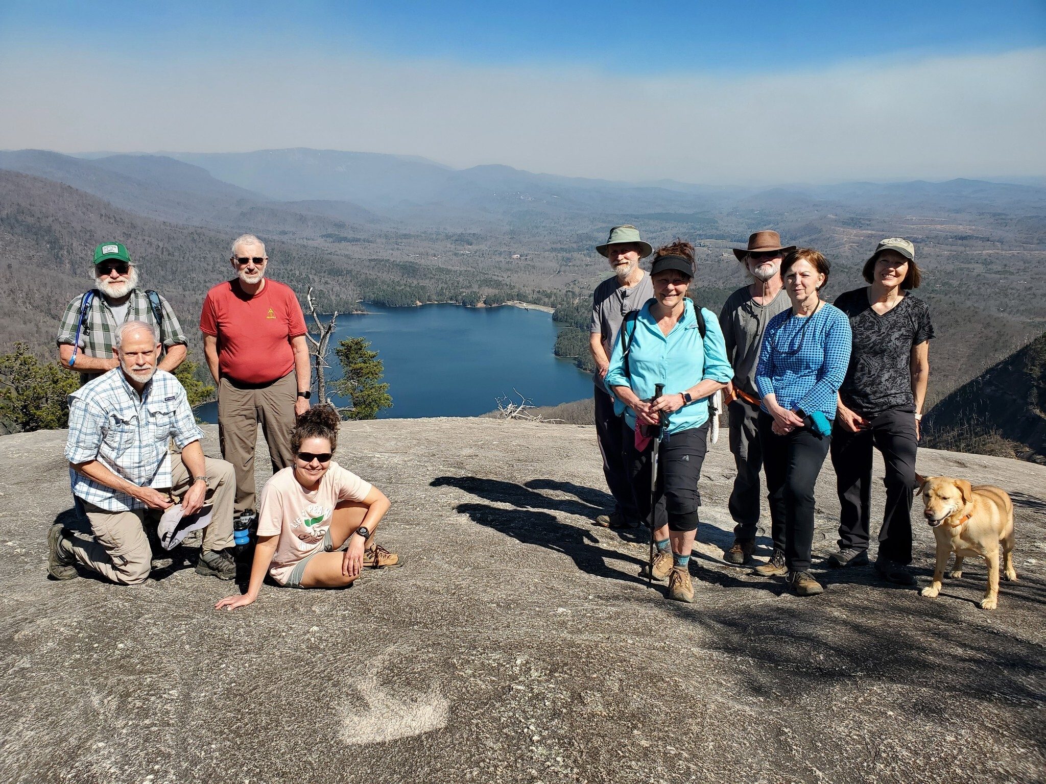 Today's hikers (L-R): Jack, Mike, Ray, Heather, Matt, Renee, Rich, Jenny, Jane & Squirt