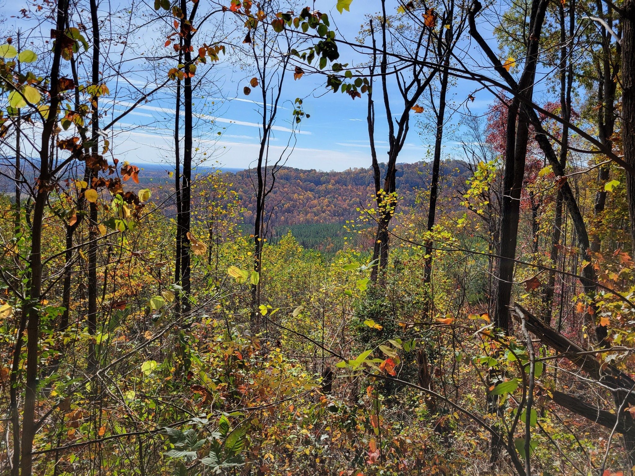 In the fall we do get a few views of the valley to the east.