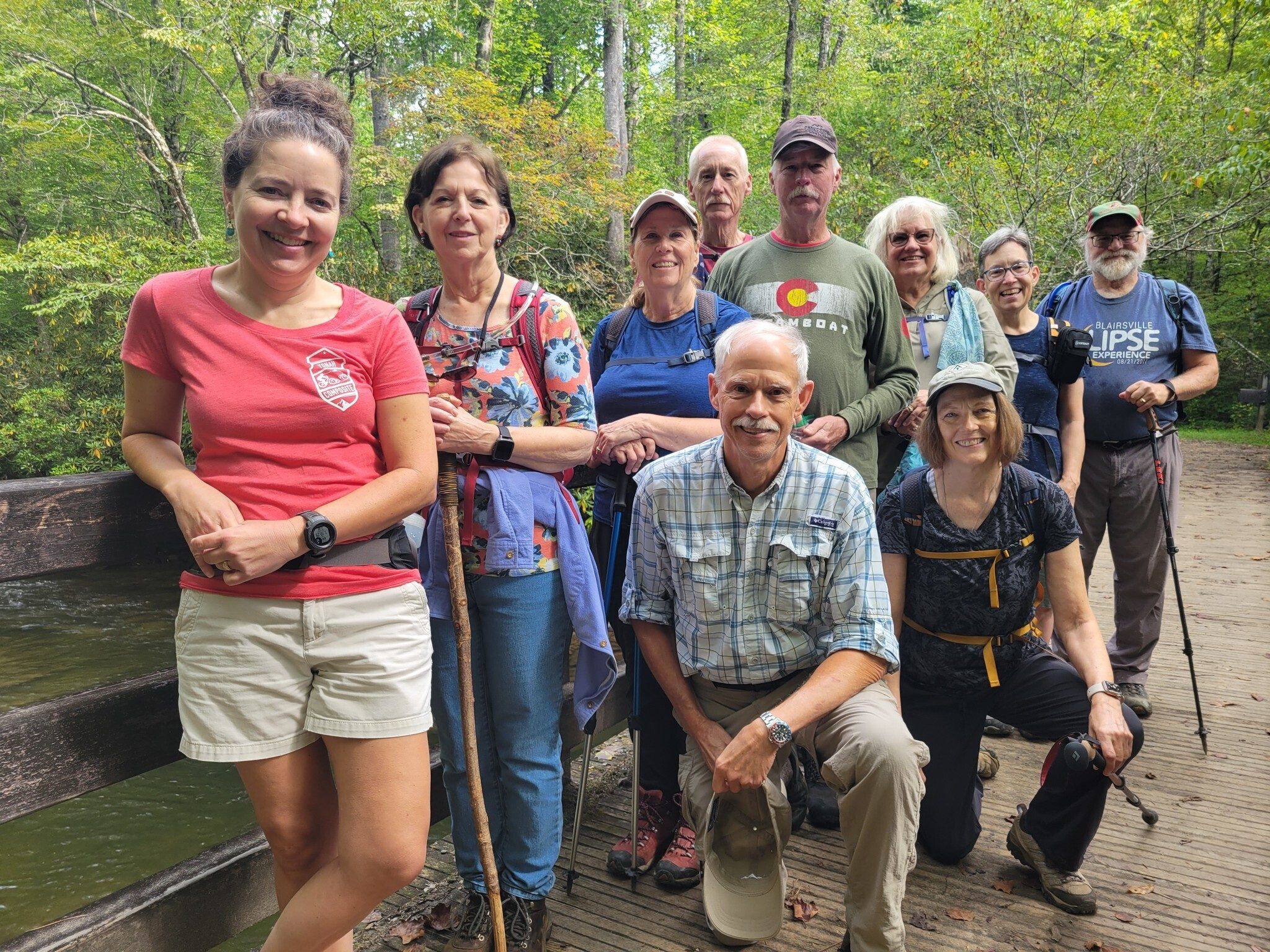 Today's Hikers (L-R): Heather, Jenny, Lynn, Don, Mike, Ken, Stephanie, Jane, Michele & Jack.